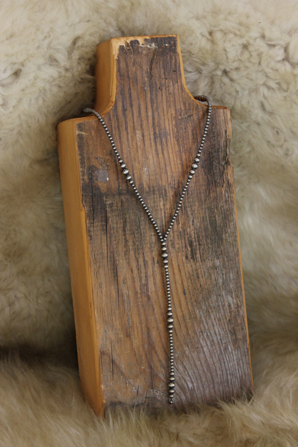 Graduating Sterling Silver Beaded Lariat