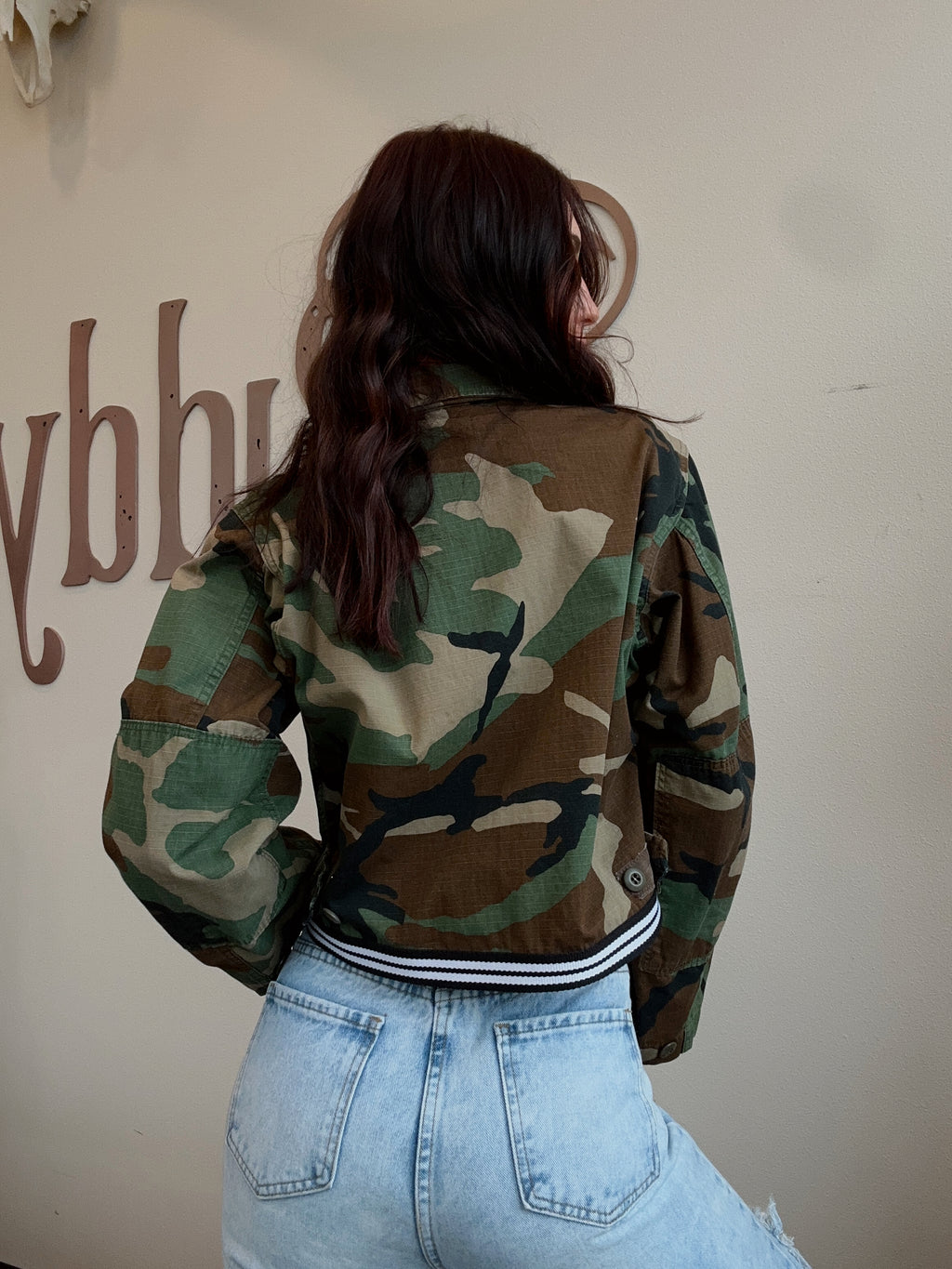 Up-cycled Cropped Army Jacket