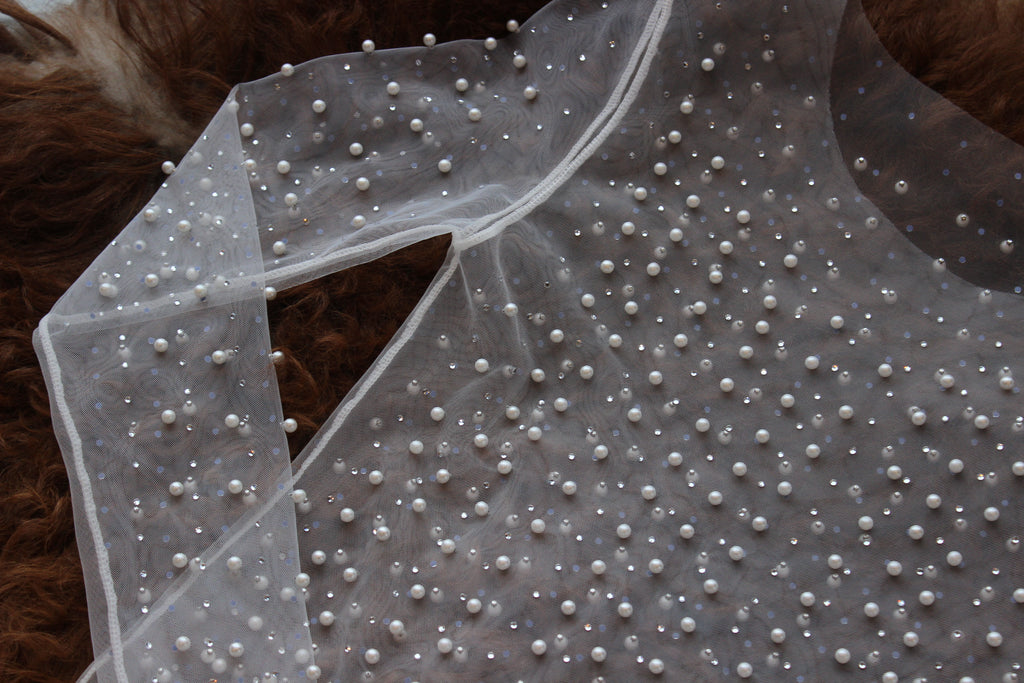 Pearl Mesh Layering Shirt