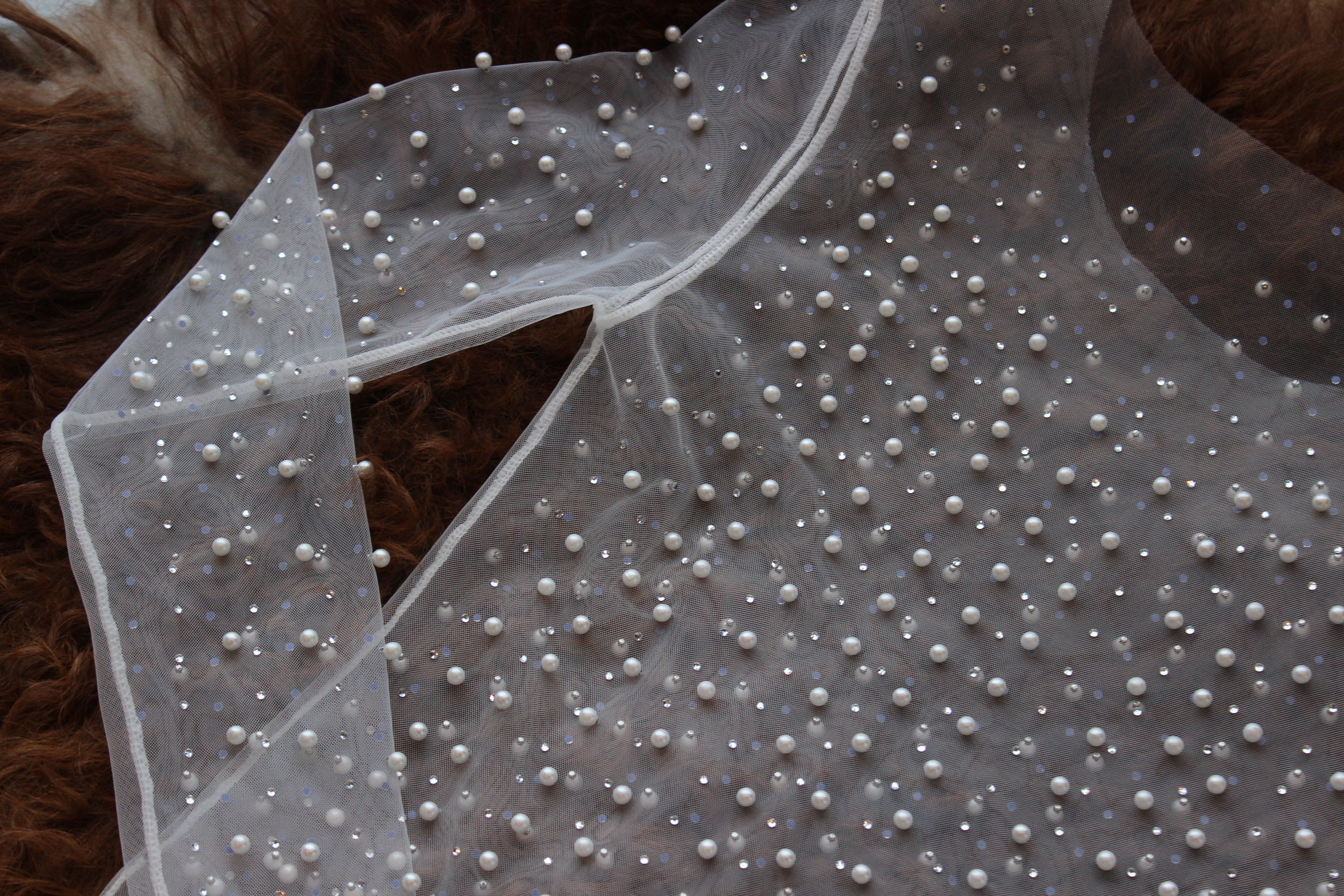 Pearl Mesh Layering Shirt