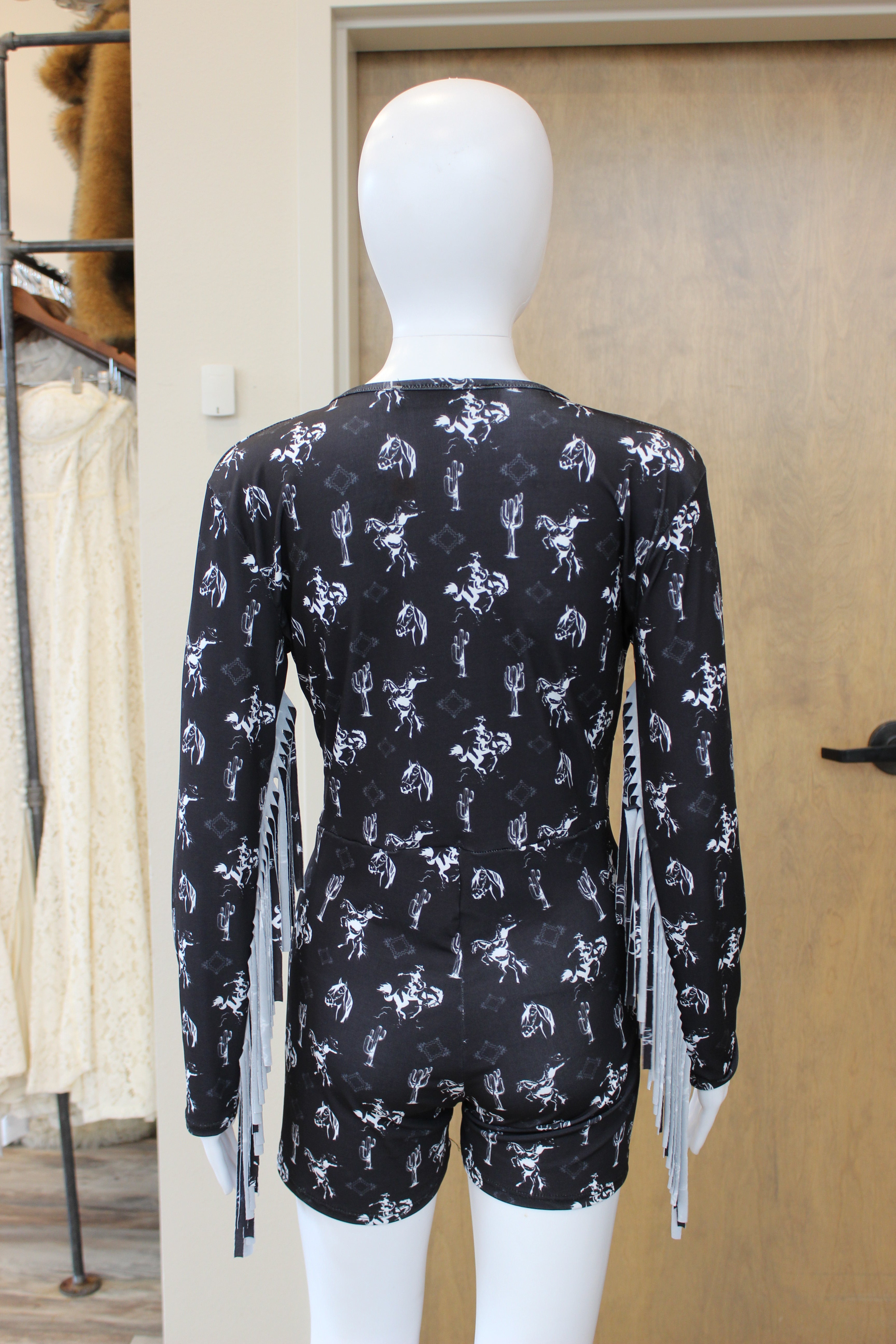 Western Print Romper