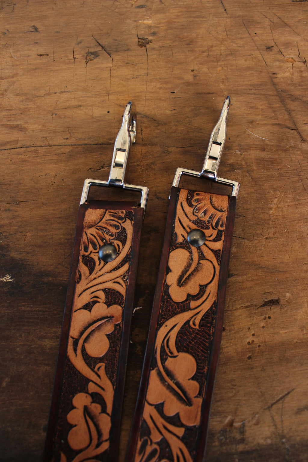 Tooled Leather Purse Strap