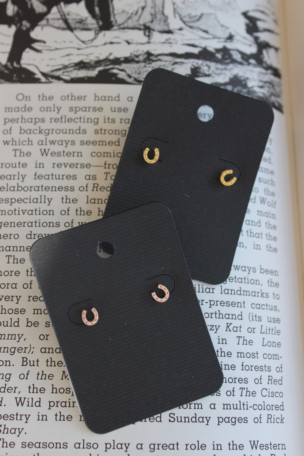 Rose Gold Horseshoe Earrings