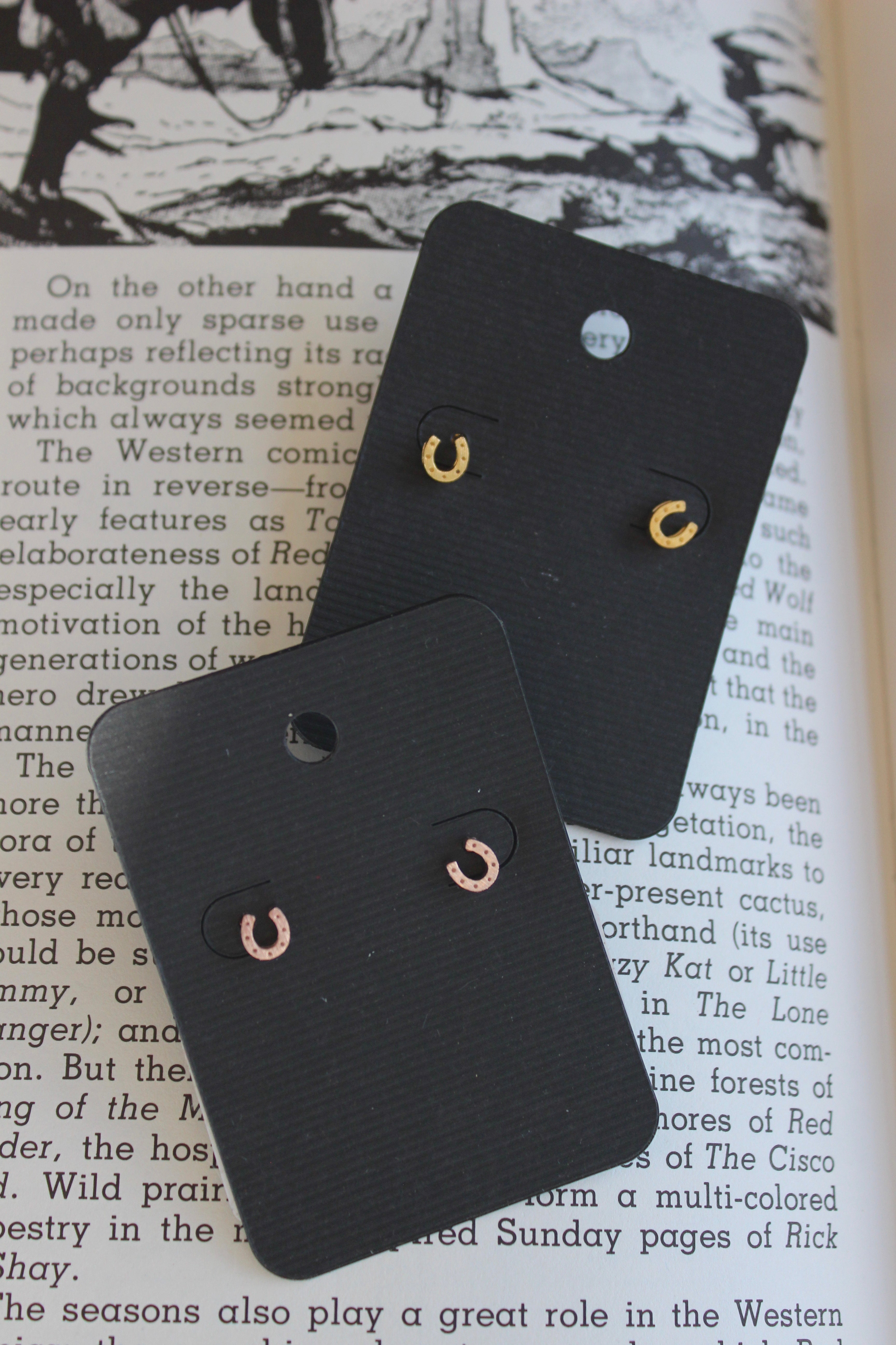 Rose Gold Horseshoe Earrings