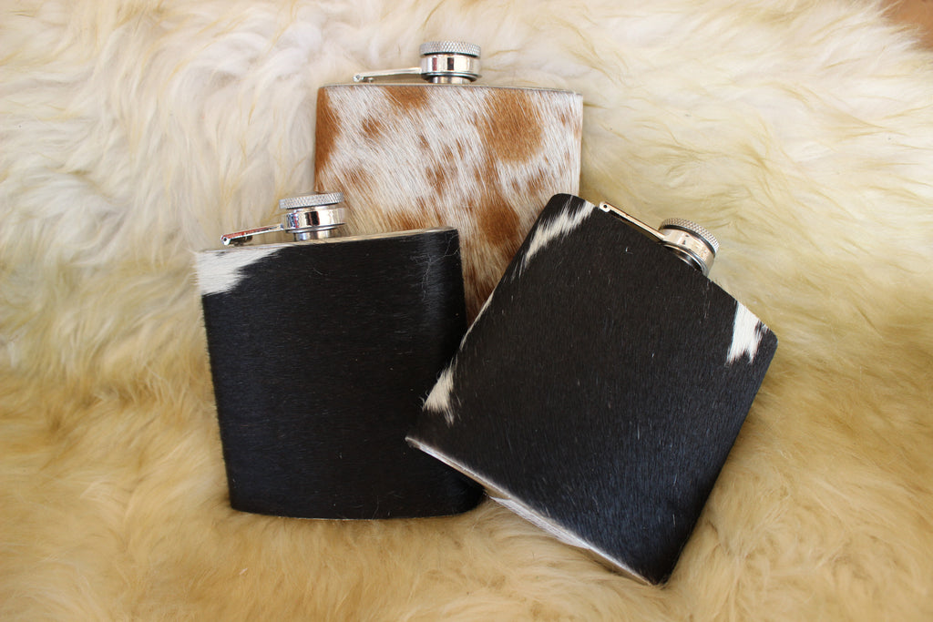 Cowhide Flask