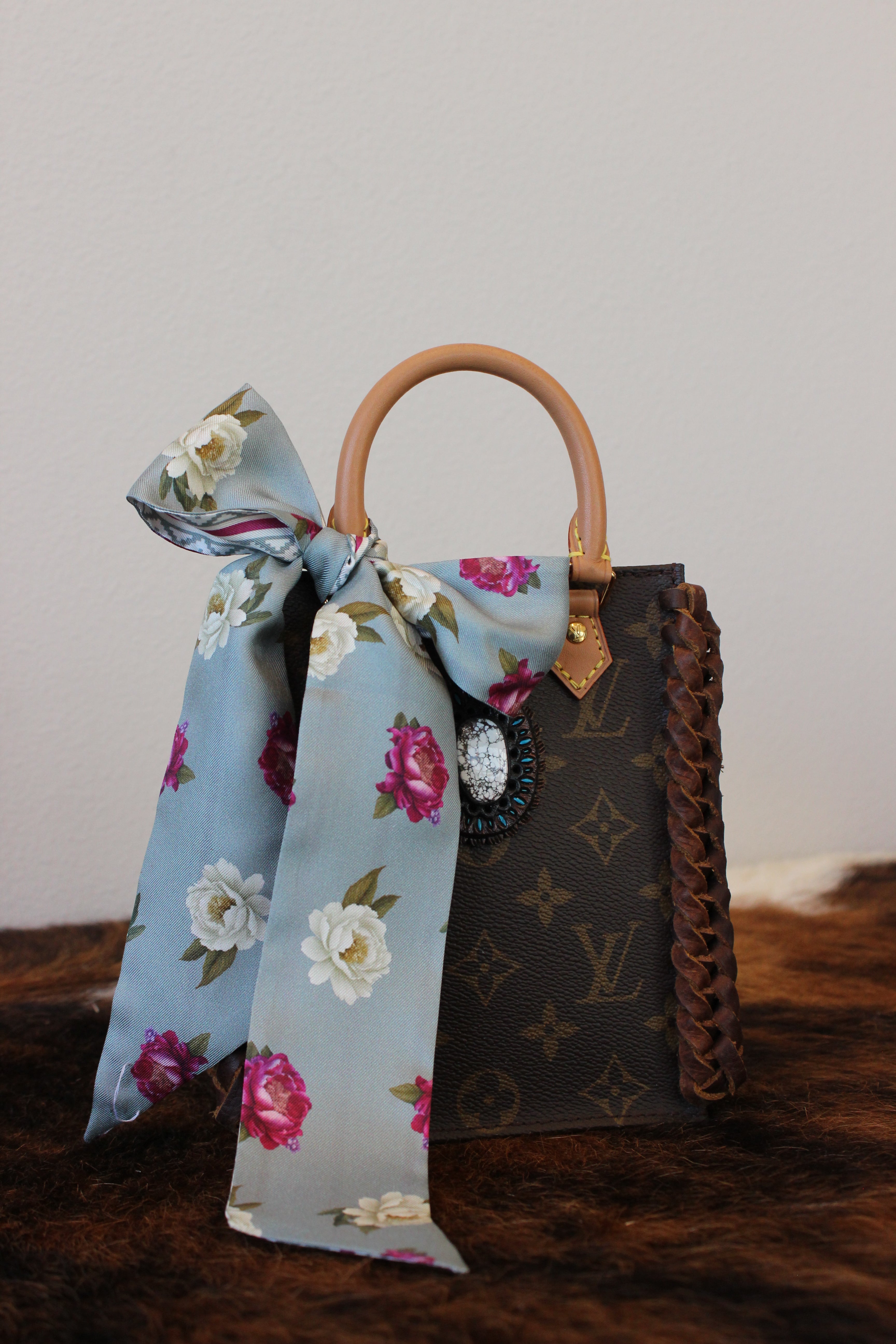 Southwest Floral Twilly Scarf 33"