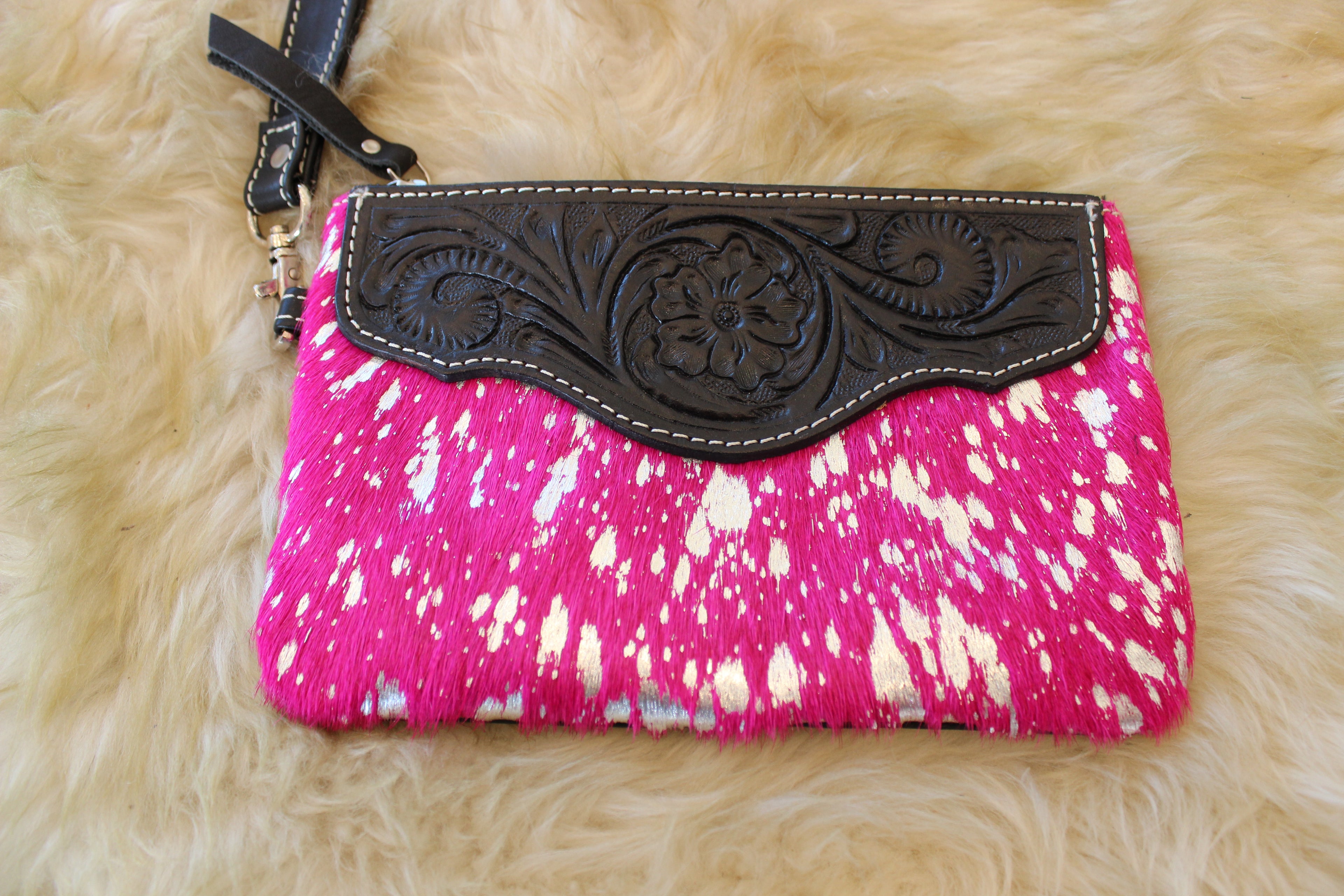 Hide Leather Wristlet