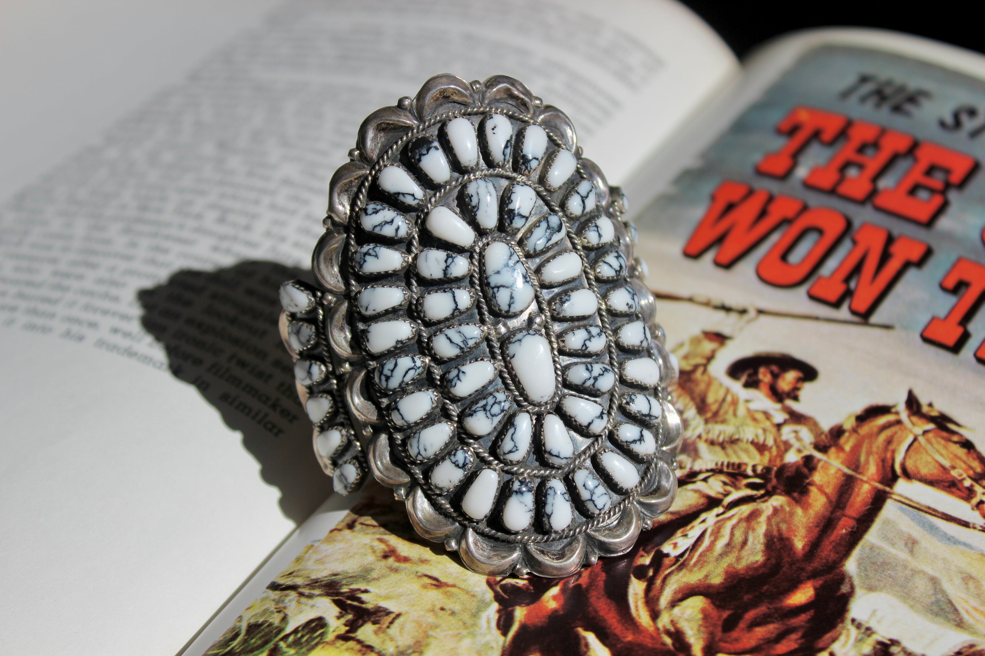 White Buffalo Cluster Cuff