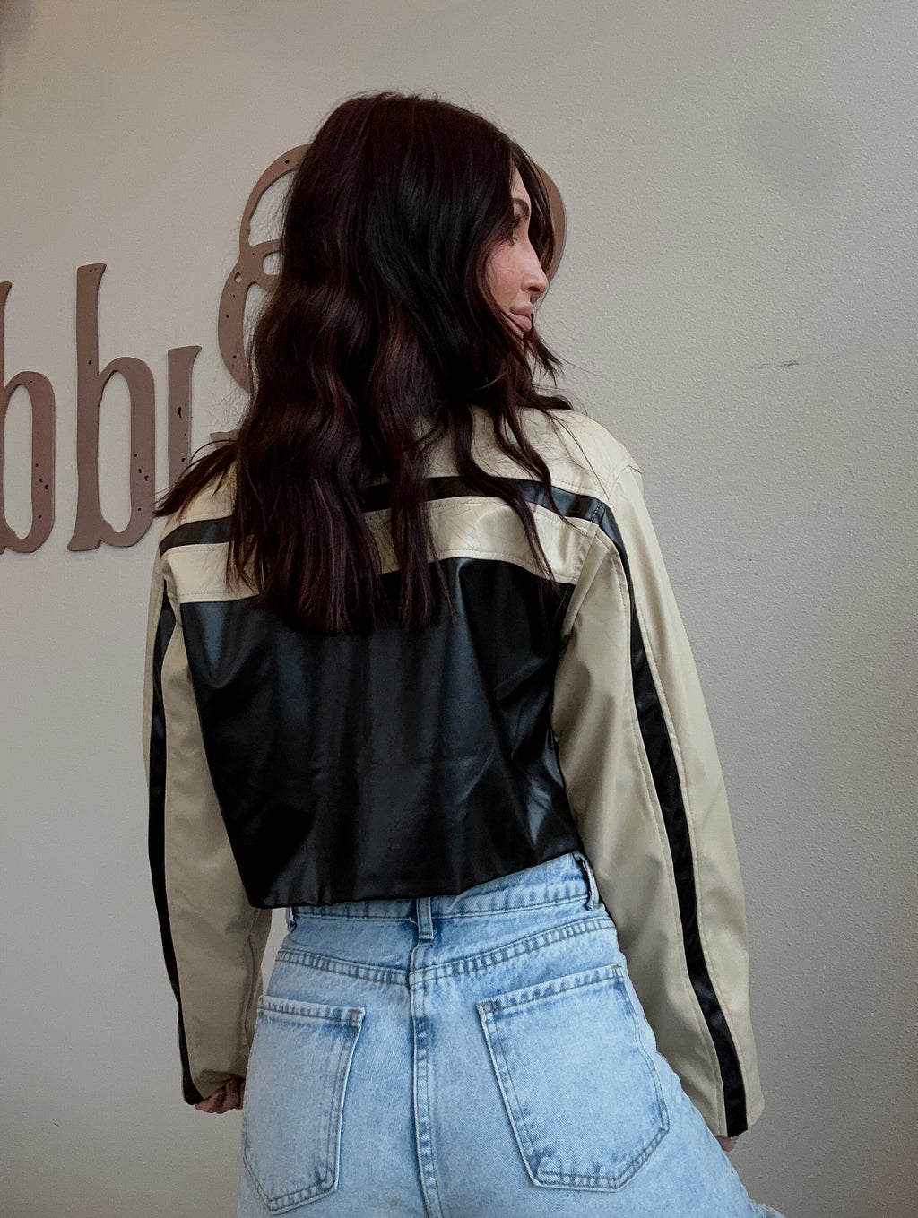 Leather Cropped Jacket