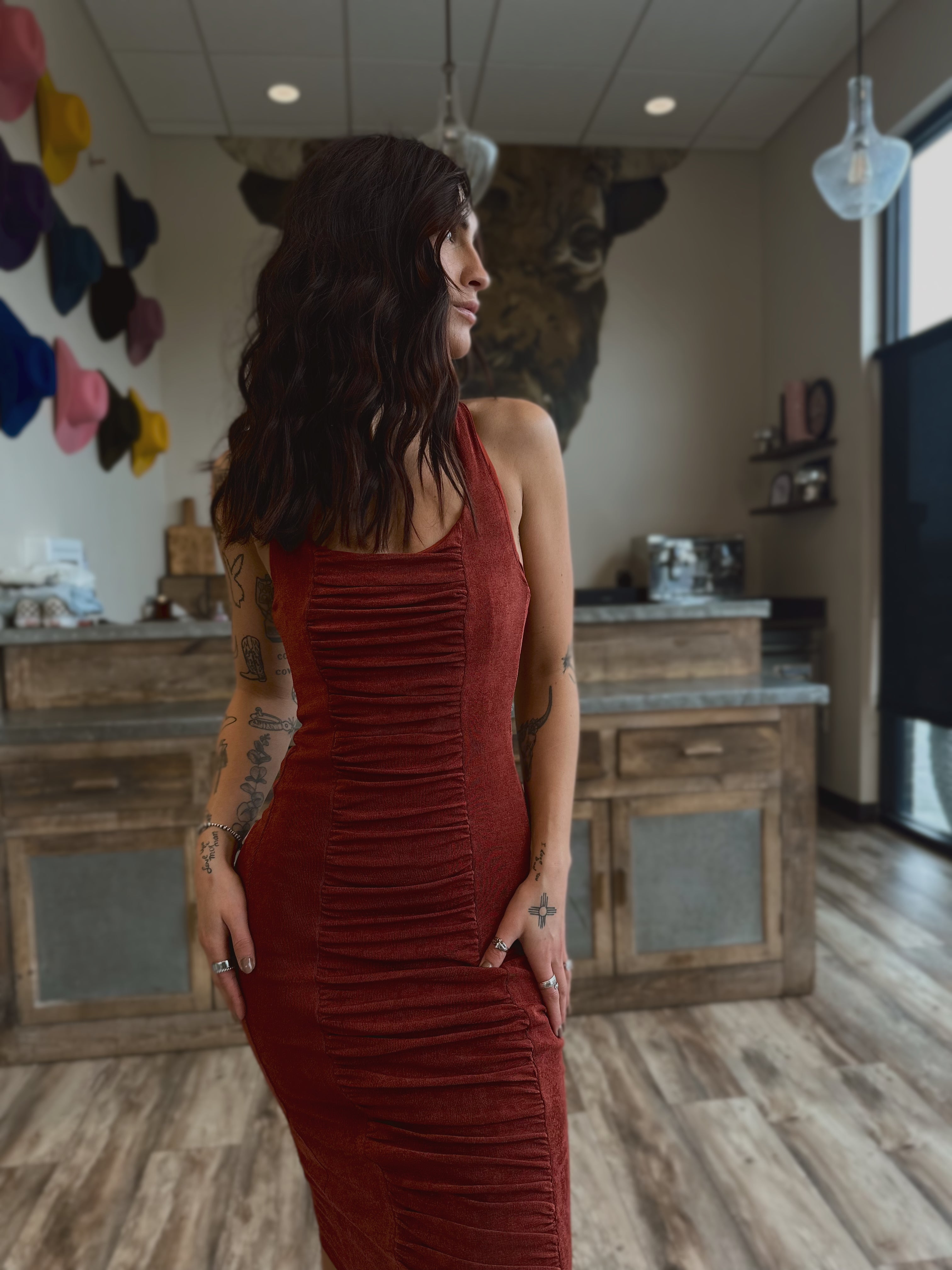 Red Bodycon Midi