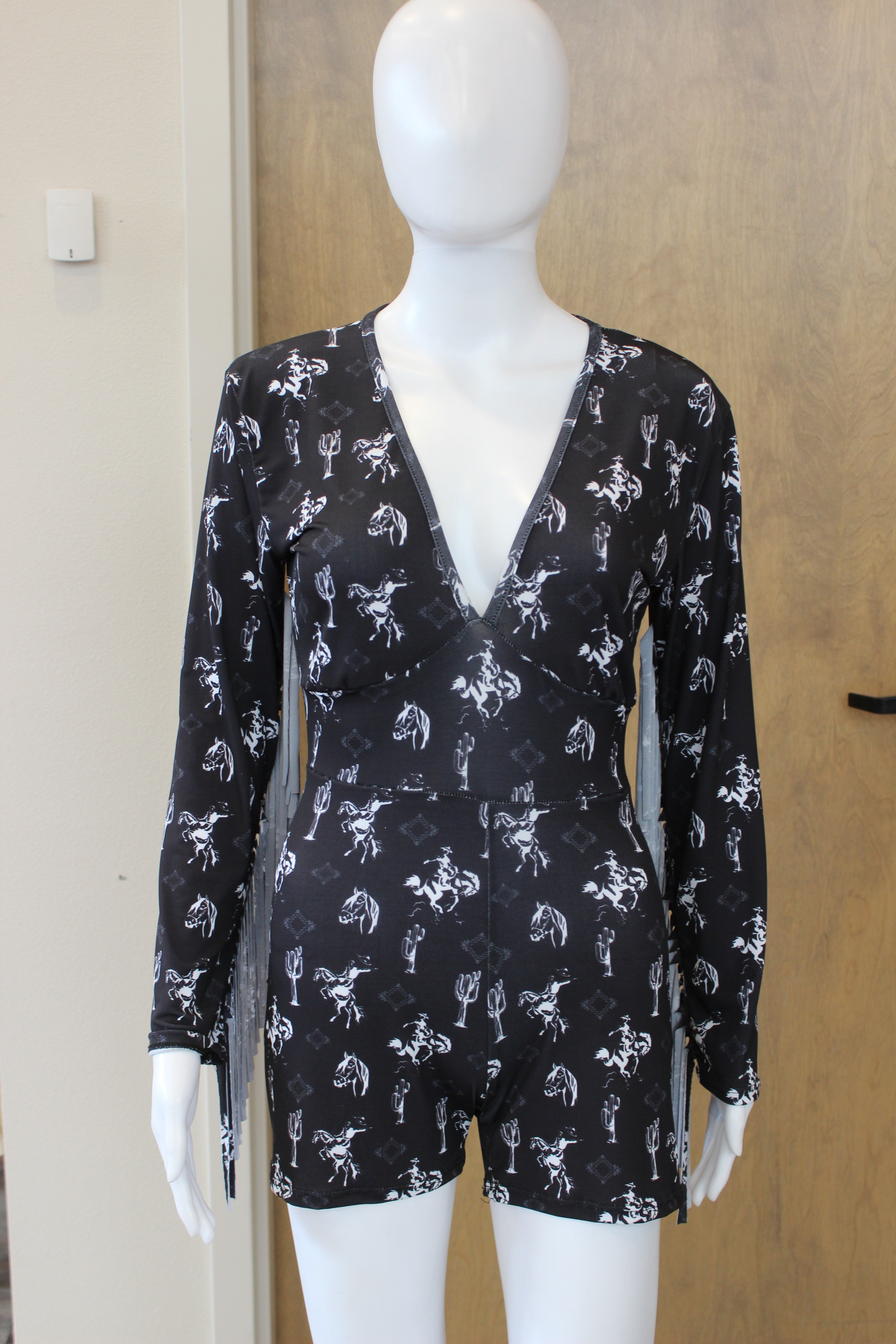 Western Print Romper