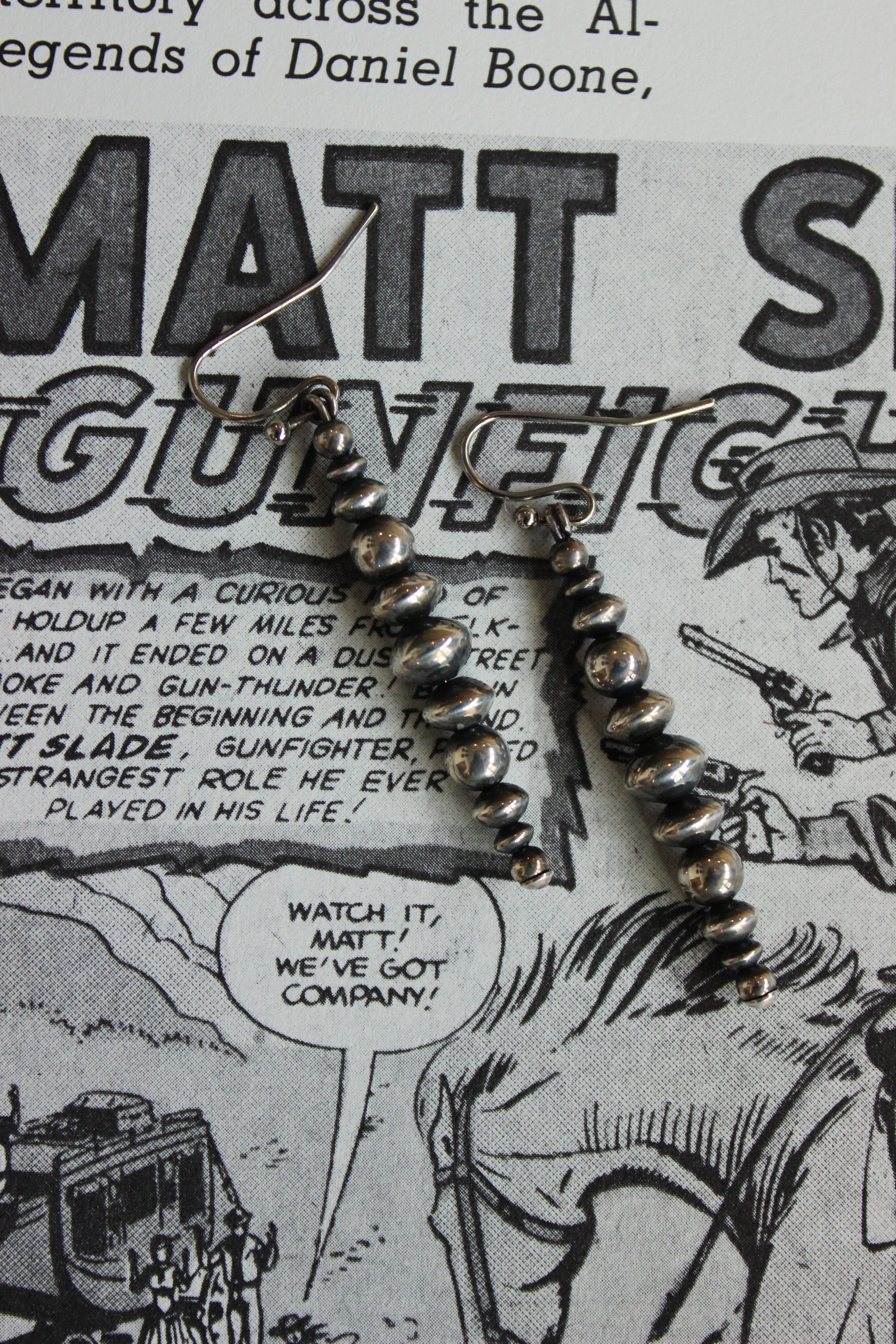 Navajo Pearl Saucer Earrings