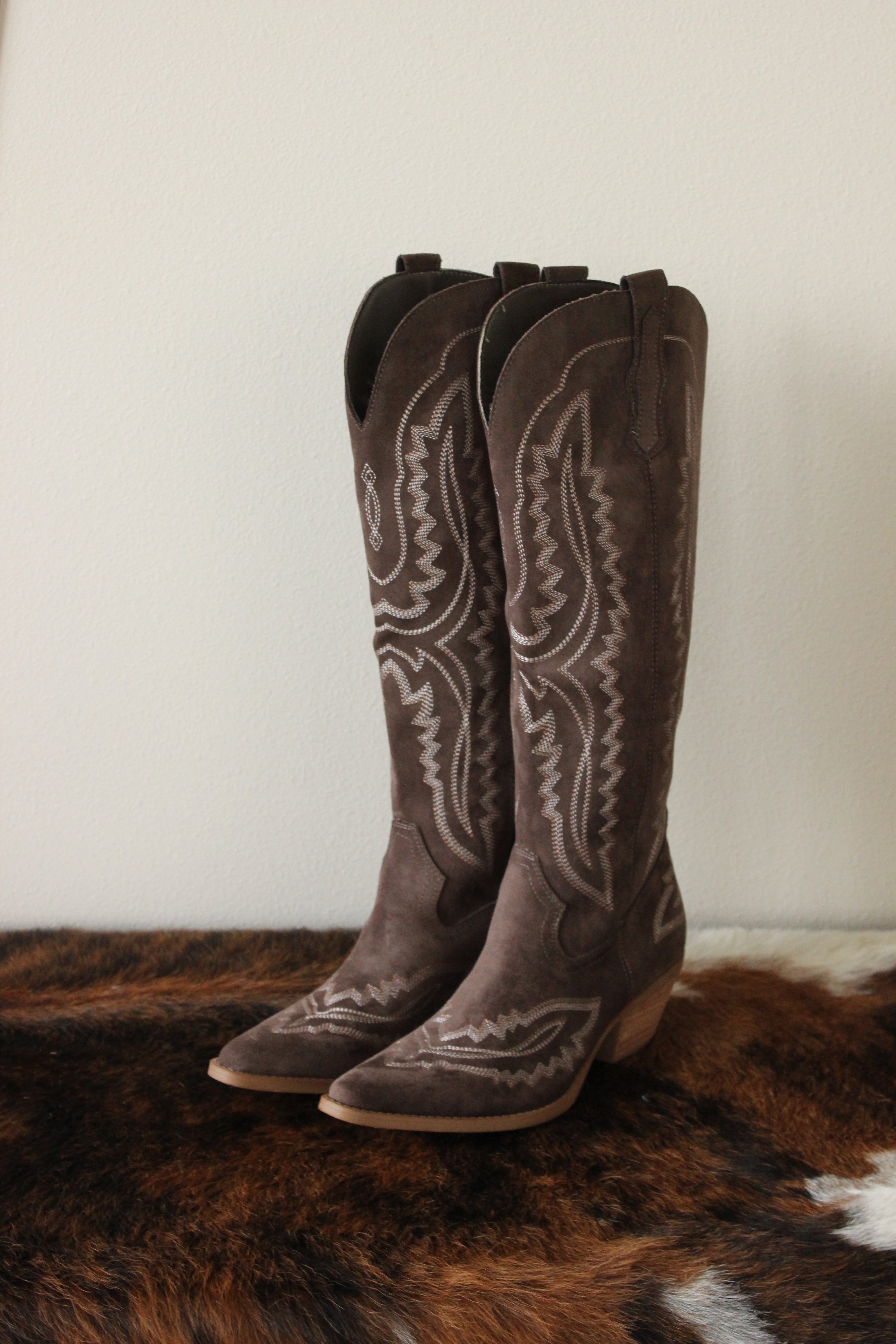Brown Suede Cowgirl Boot