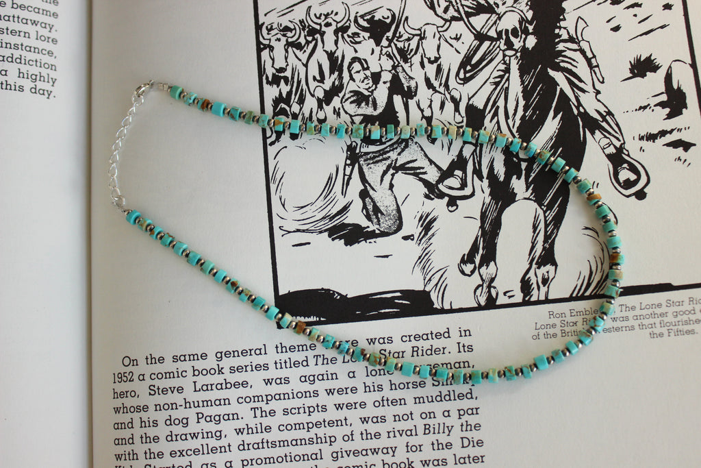 Turquoise Hubei & Navajo Pearl Bead Necklace