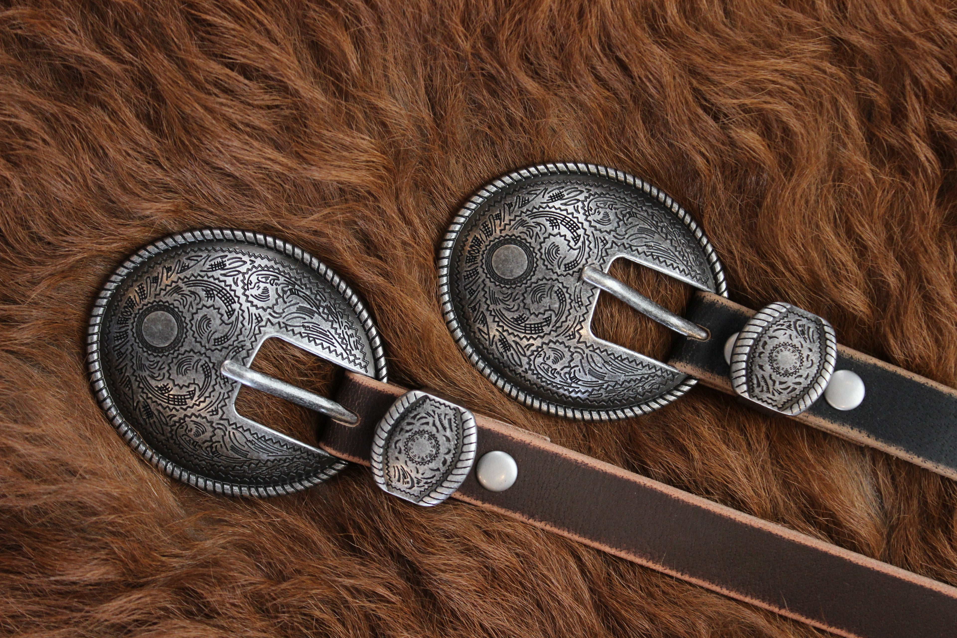 Antique Silver Buckle Belt