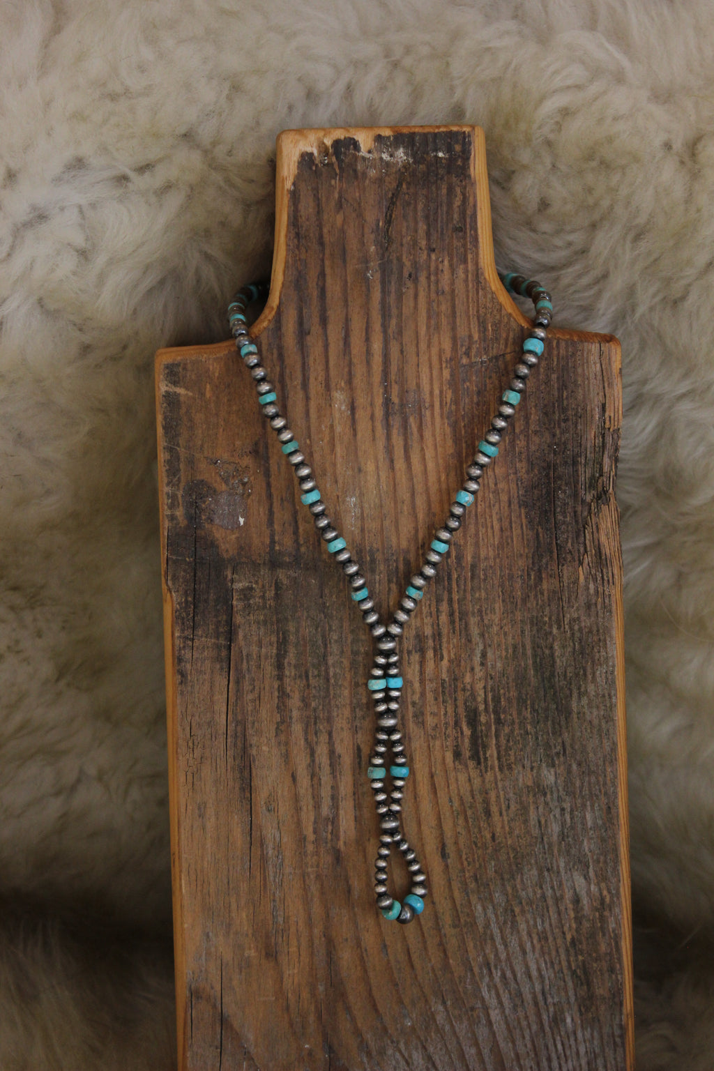 Sterling Silver and Turquoise Braided Lariat