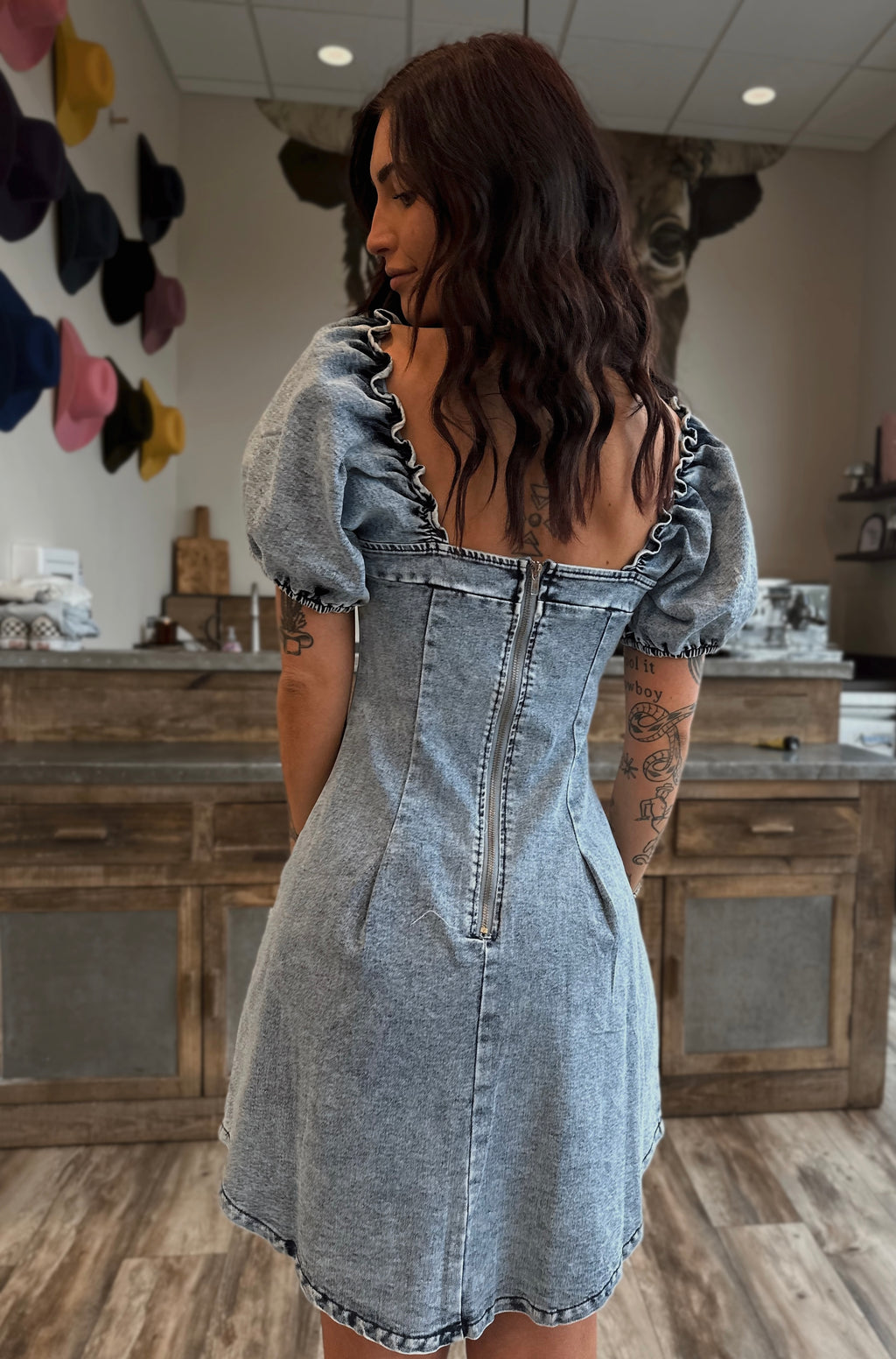 Denim Short Sleeve Dress