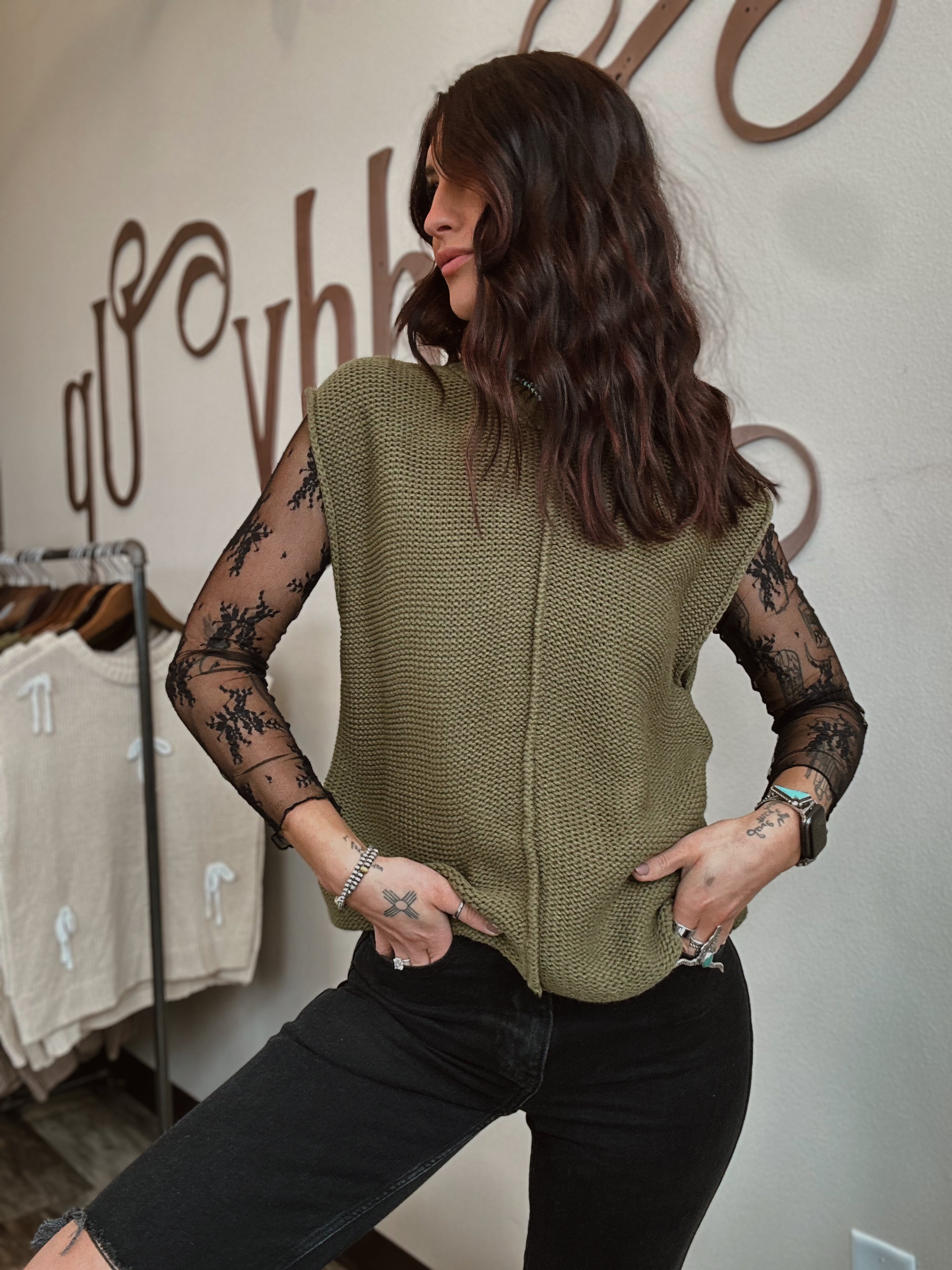 Sleeveless Knit Vest