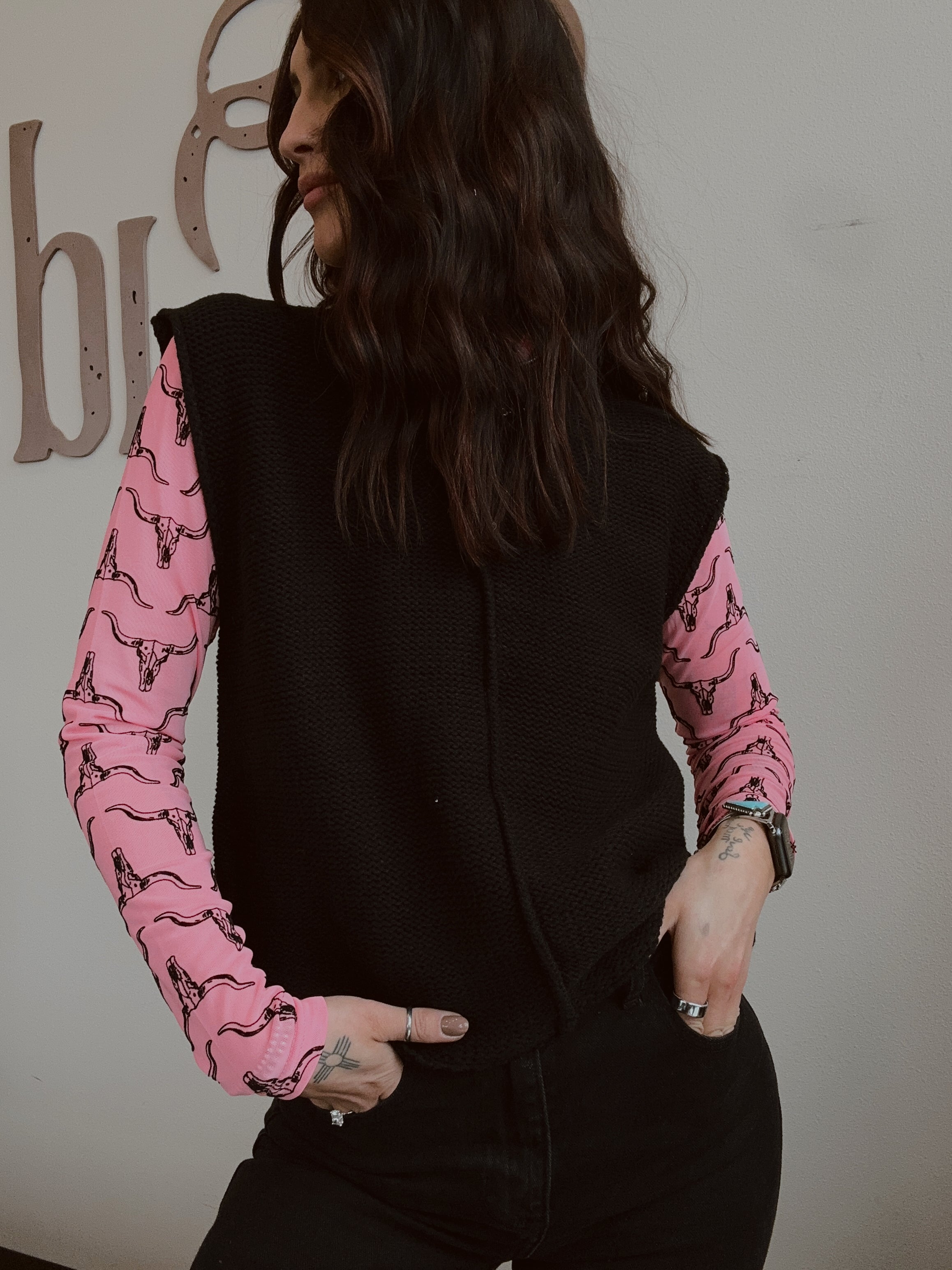 Pink Bullskull Mesh Shirt