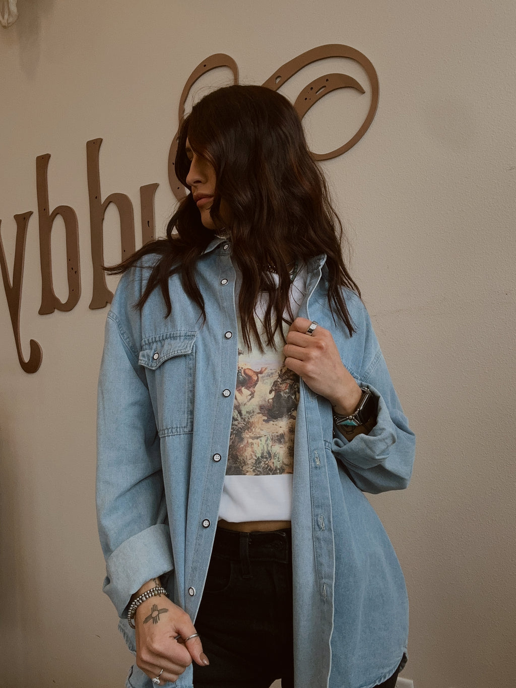 Basic Denim Button Up