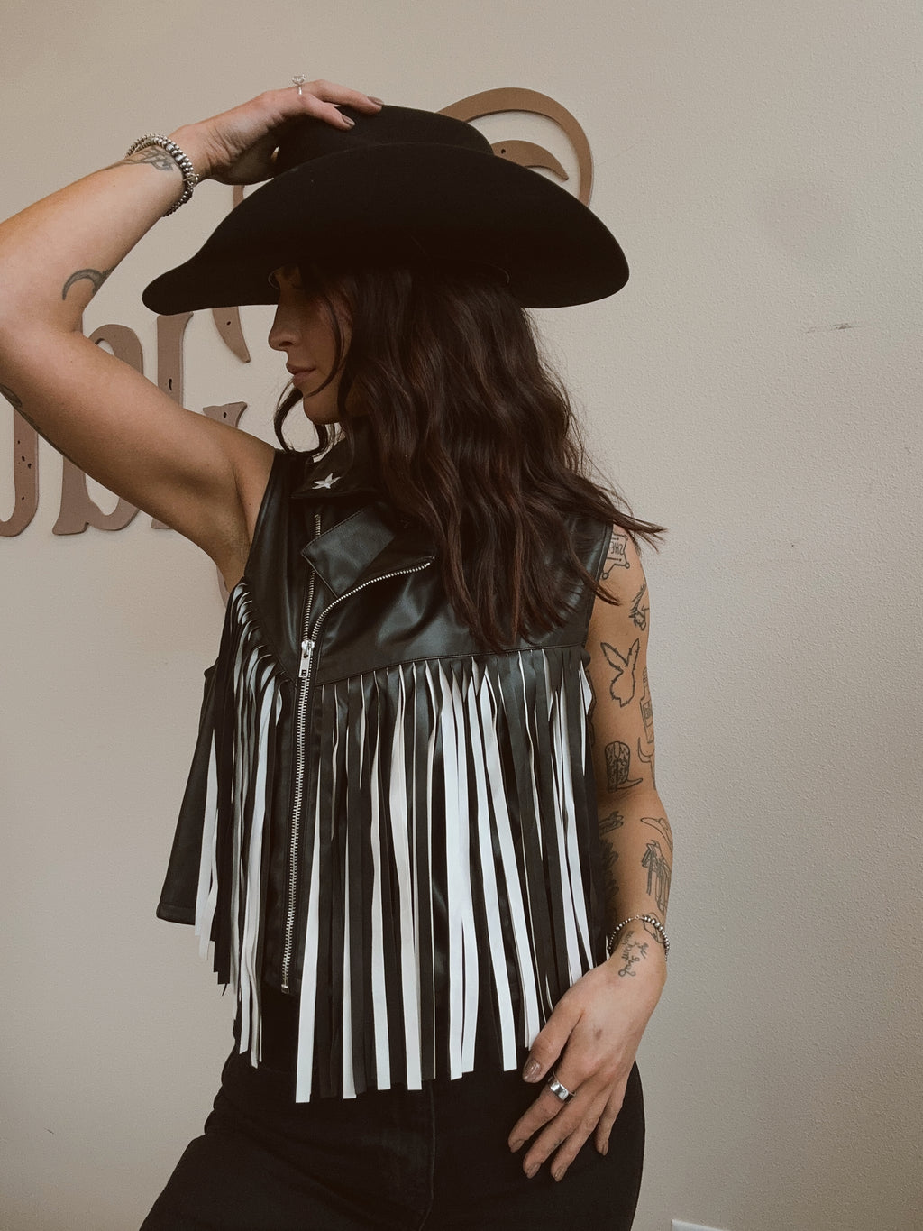 Leather Fringe Vest