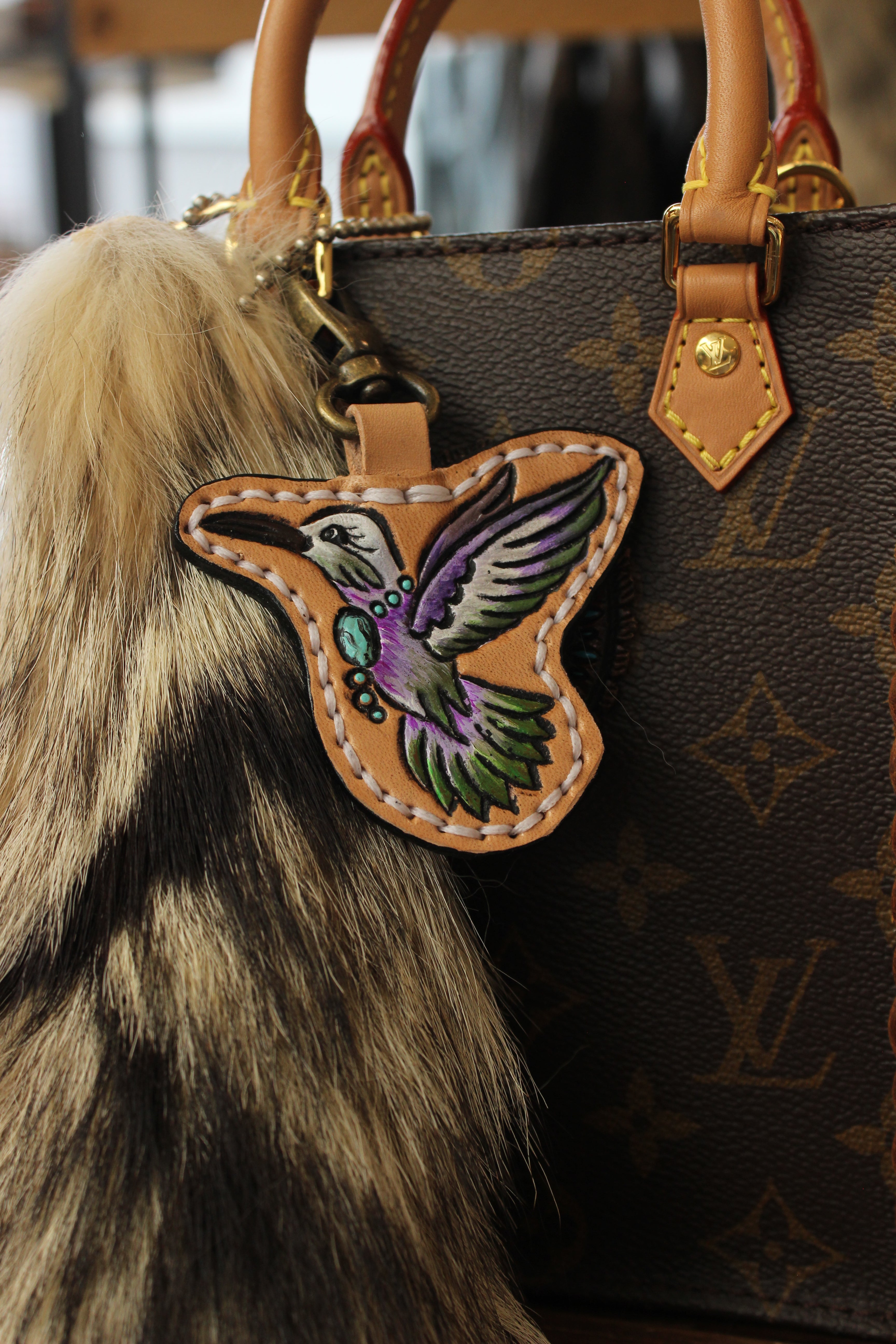 Humming Bird Purse Charm