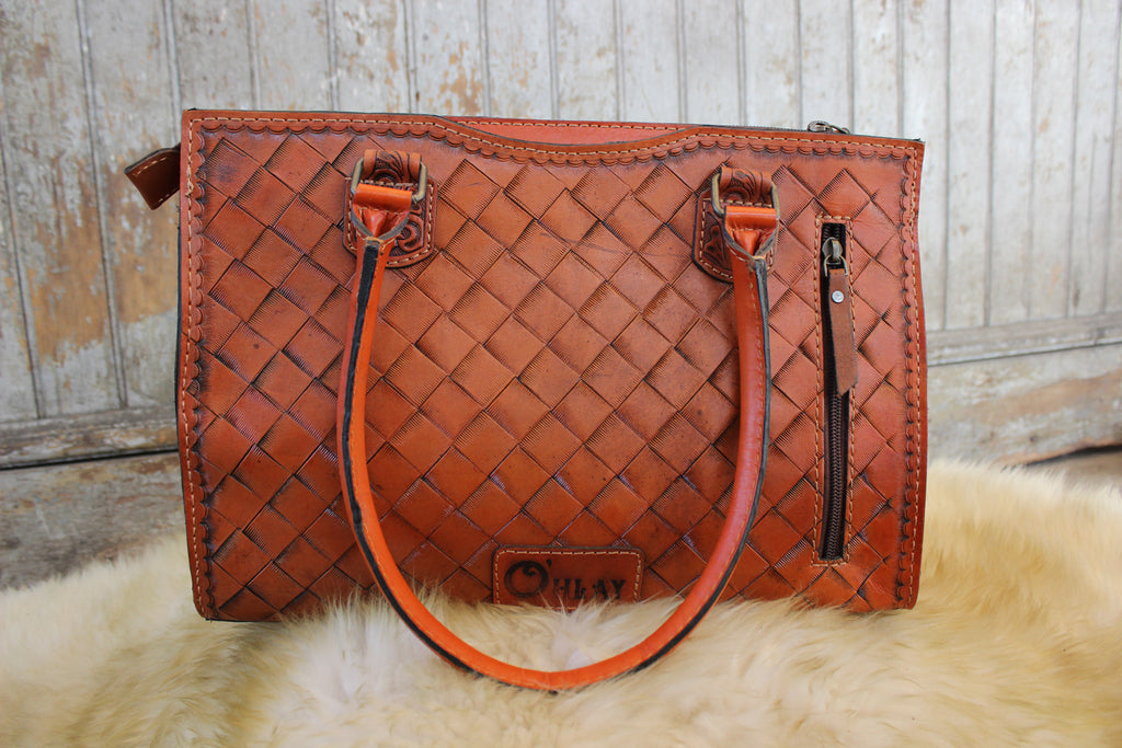 AD Tooled Leather Tote