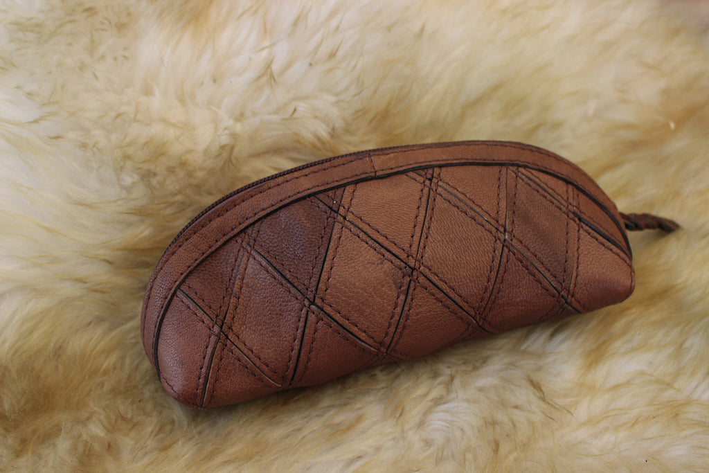 Makeup/Sunglasses Checkered Pouch