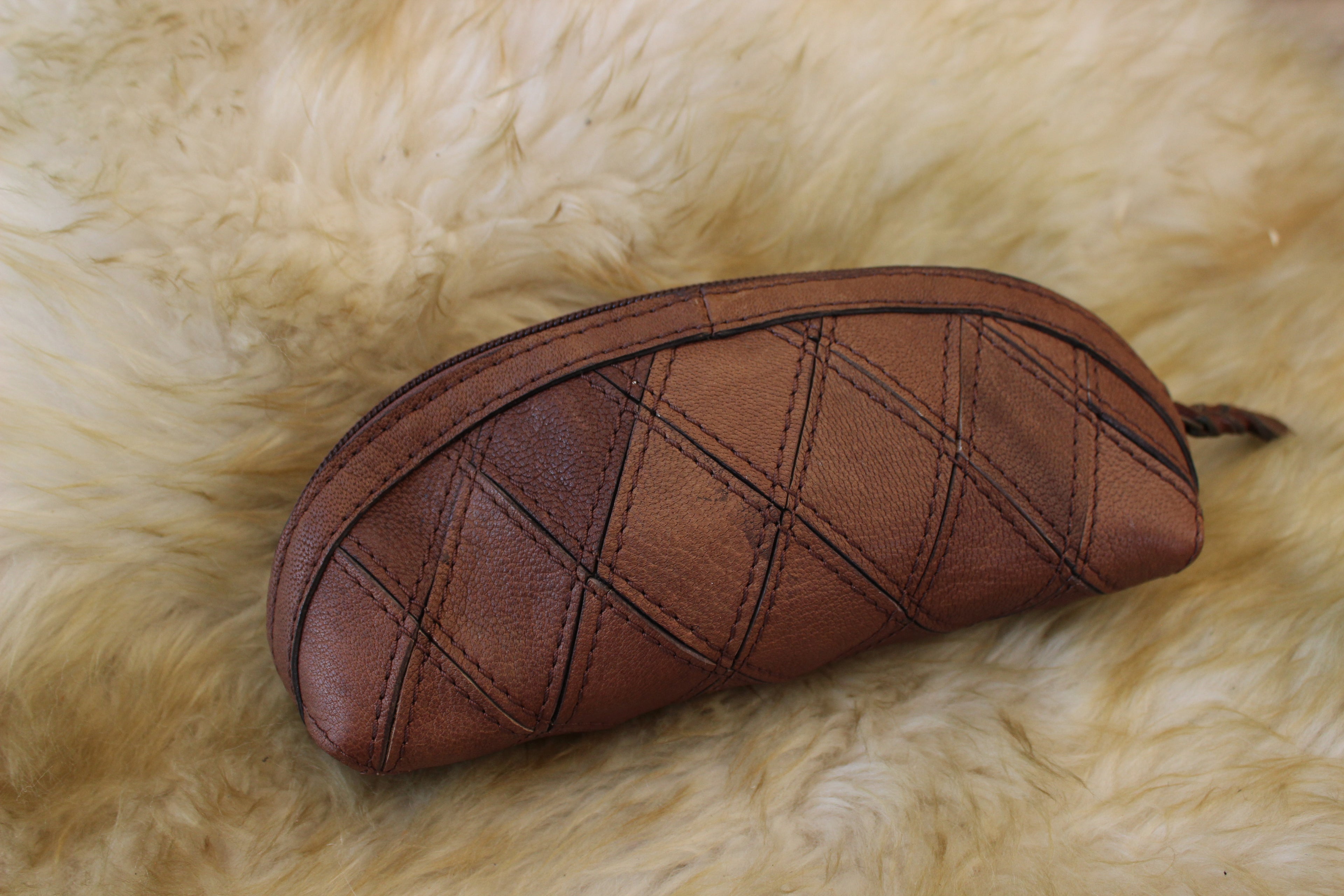 Makeup/Sunglasses Checkered Pouch