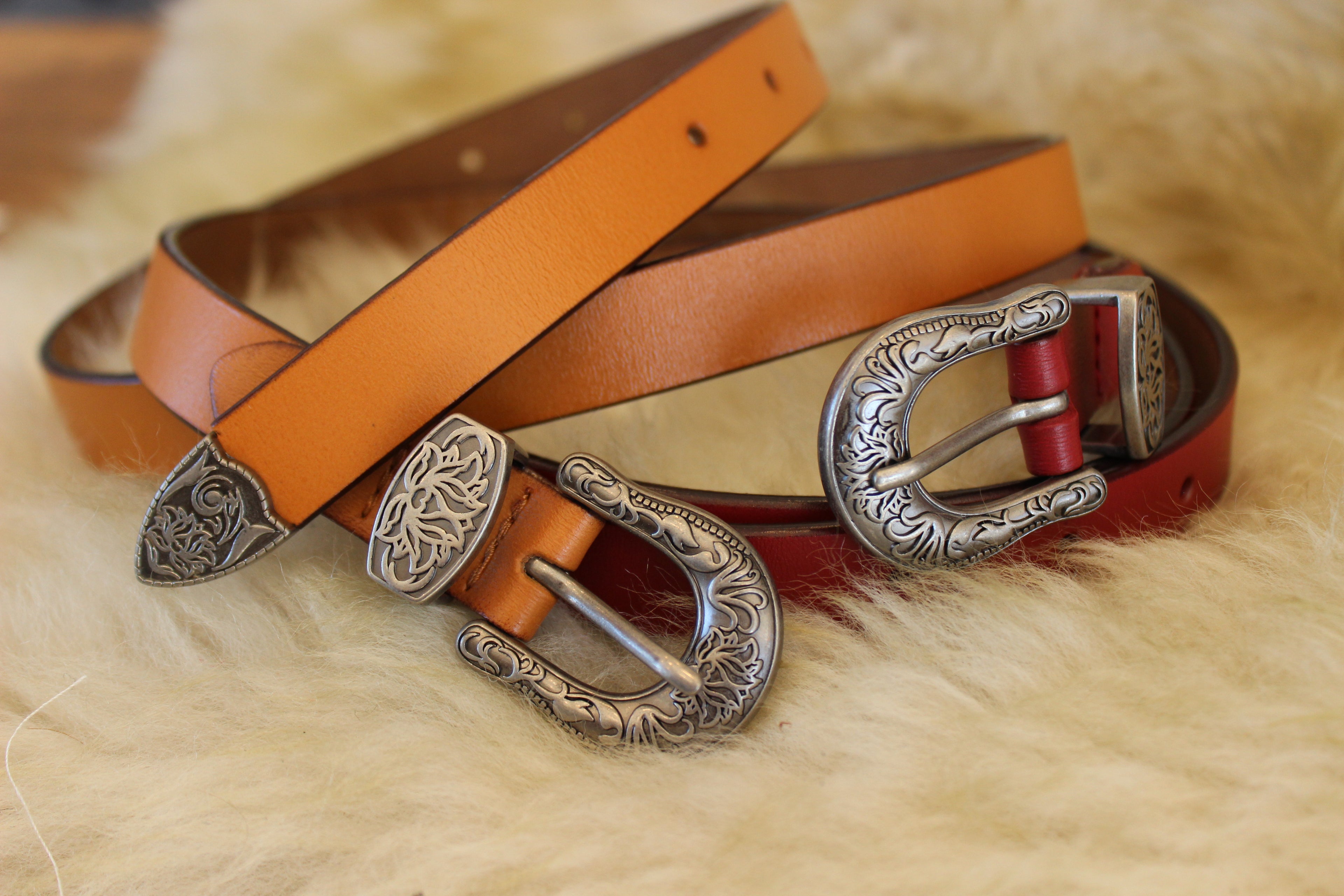 Western Skinny Leather Belt