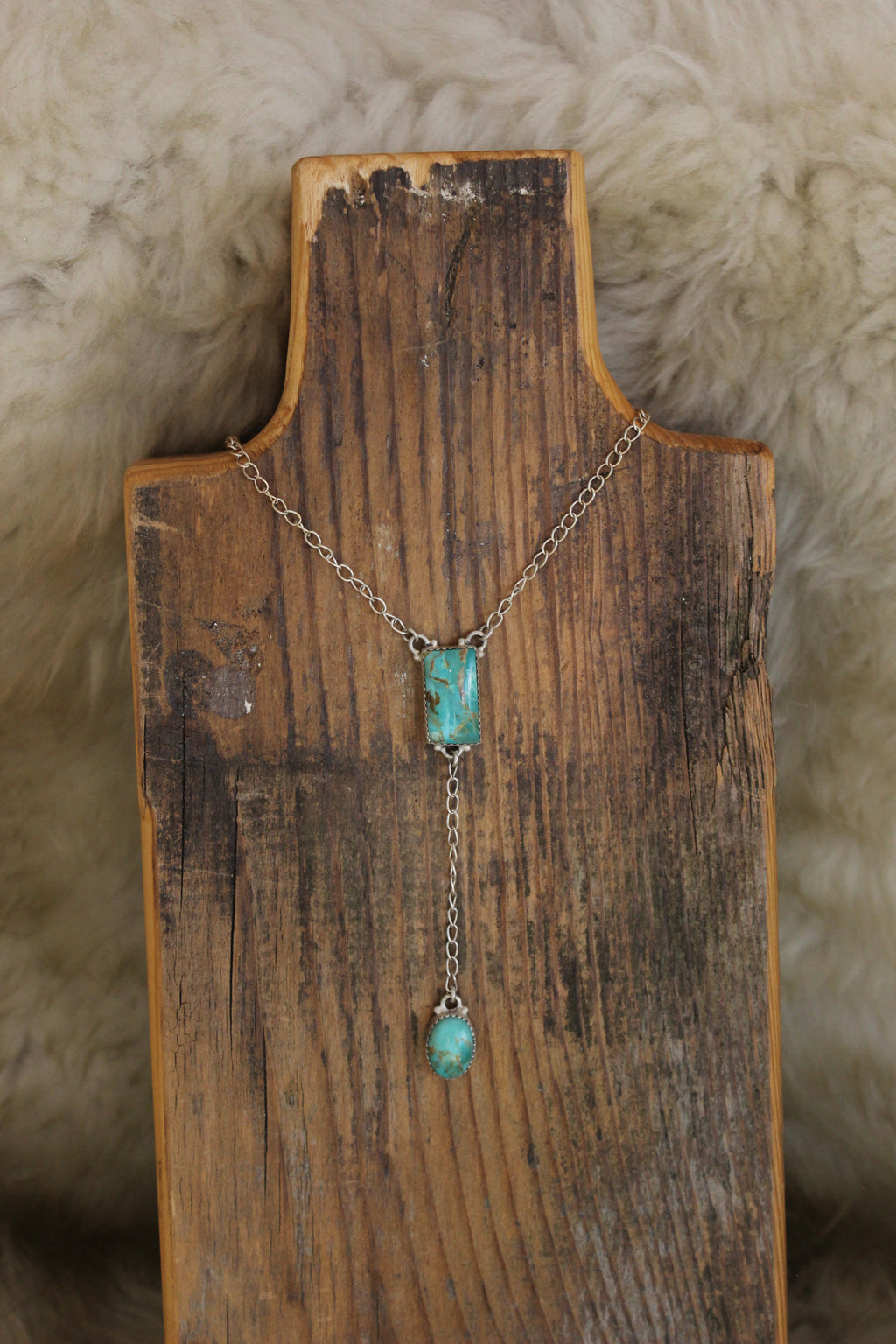 Kingman Turquoise Drop Necklace