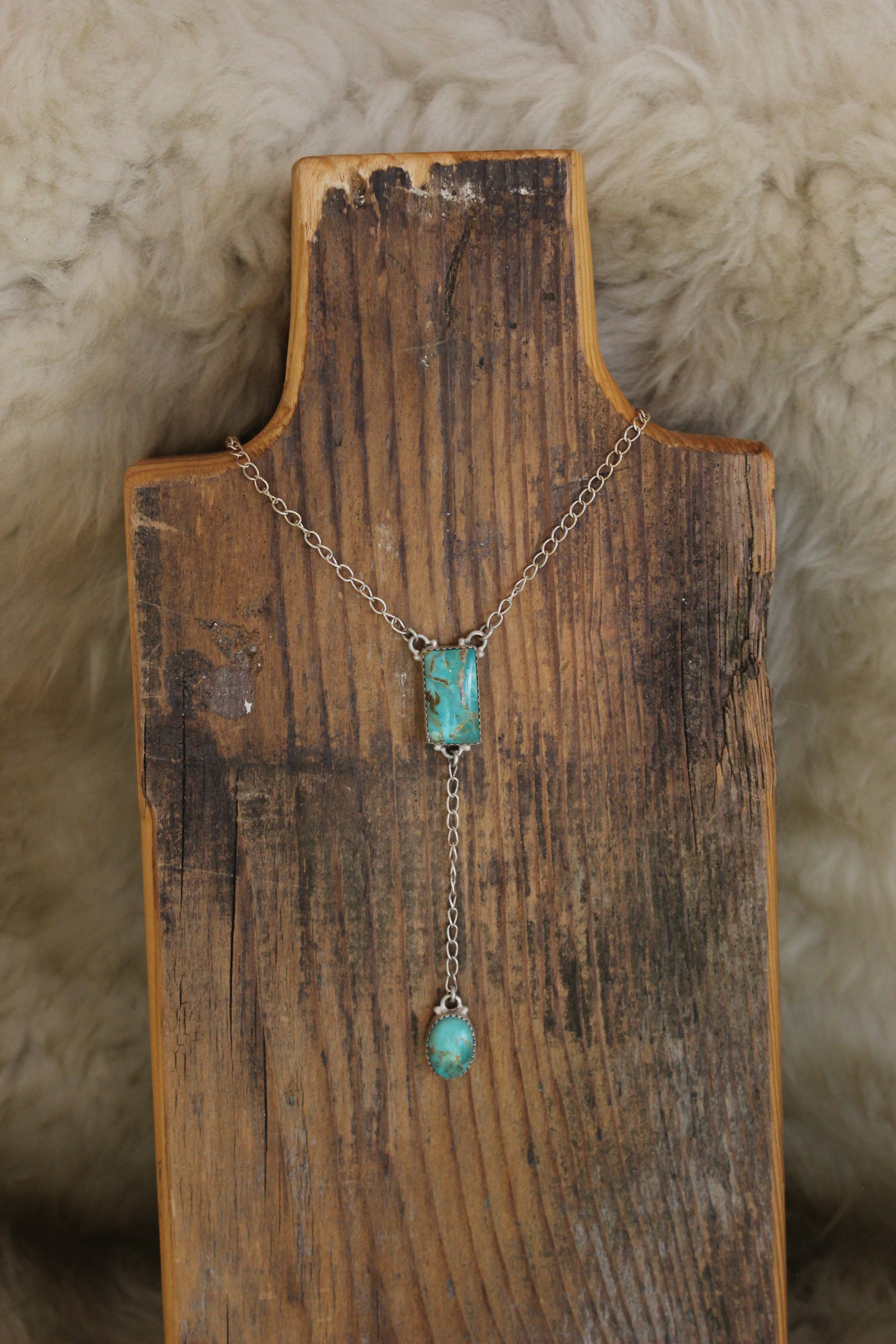 Kingman Turquoise Drop Necklace