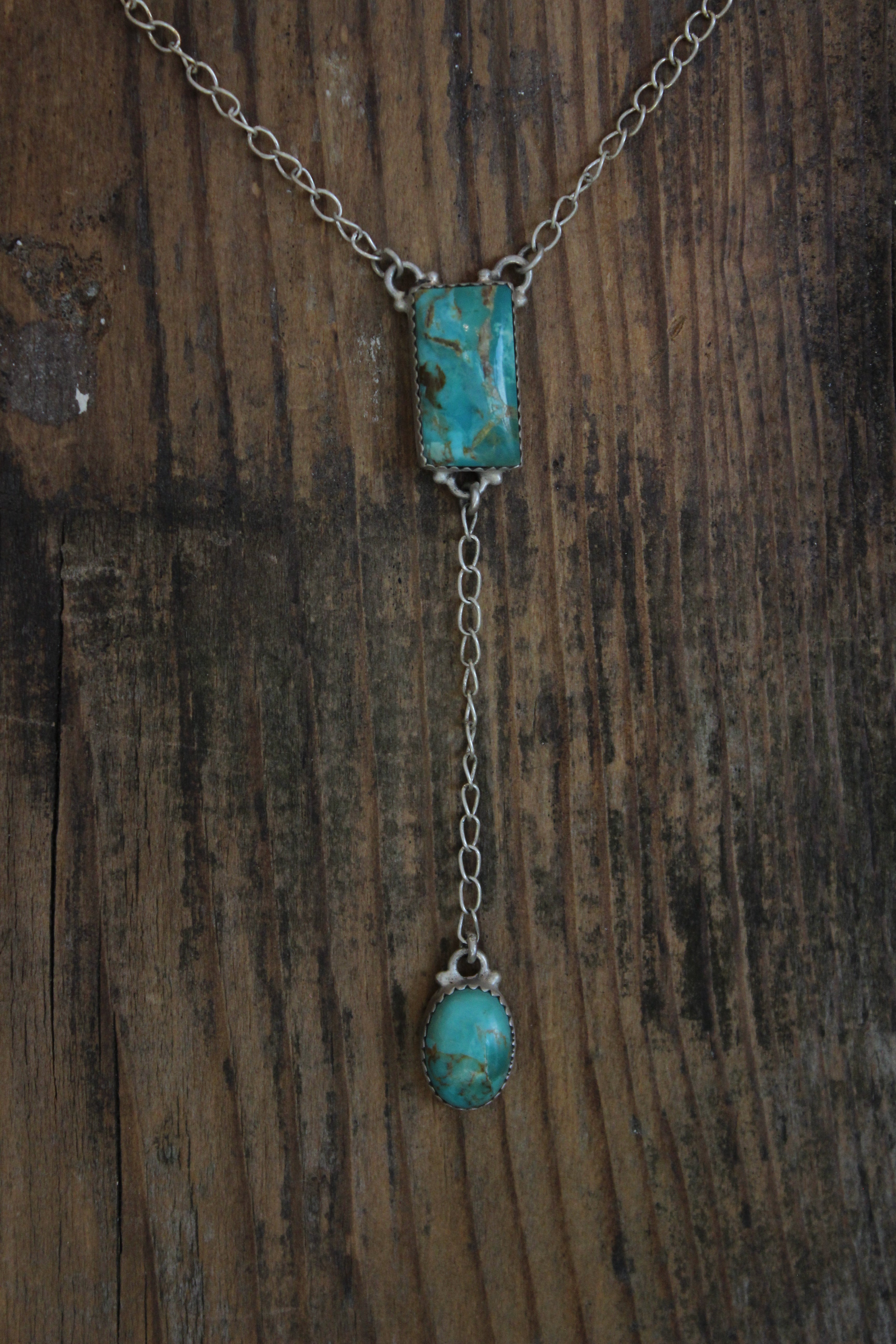 Kingman Turquoise Drop Necklace