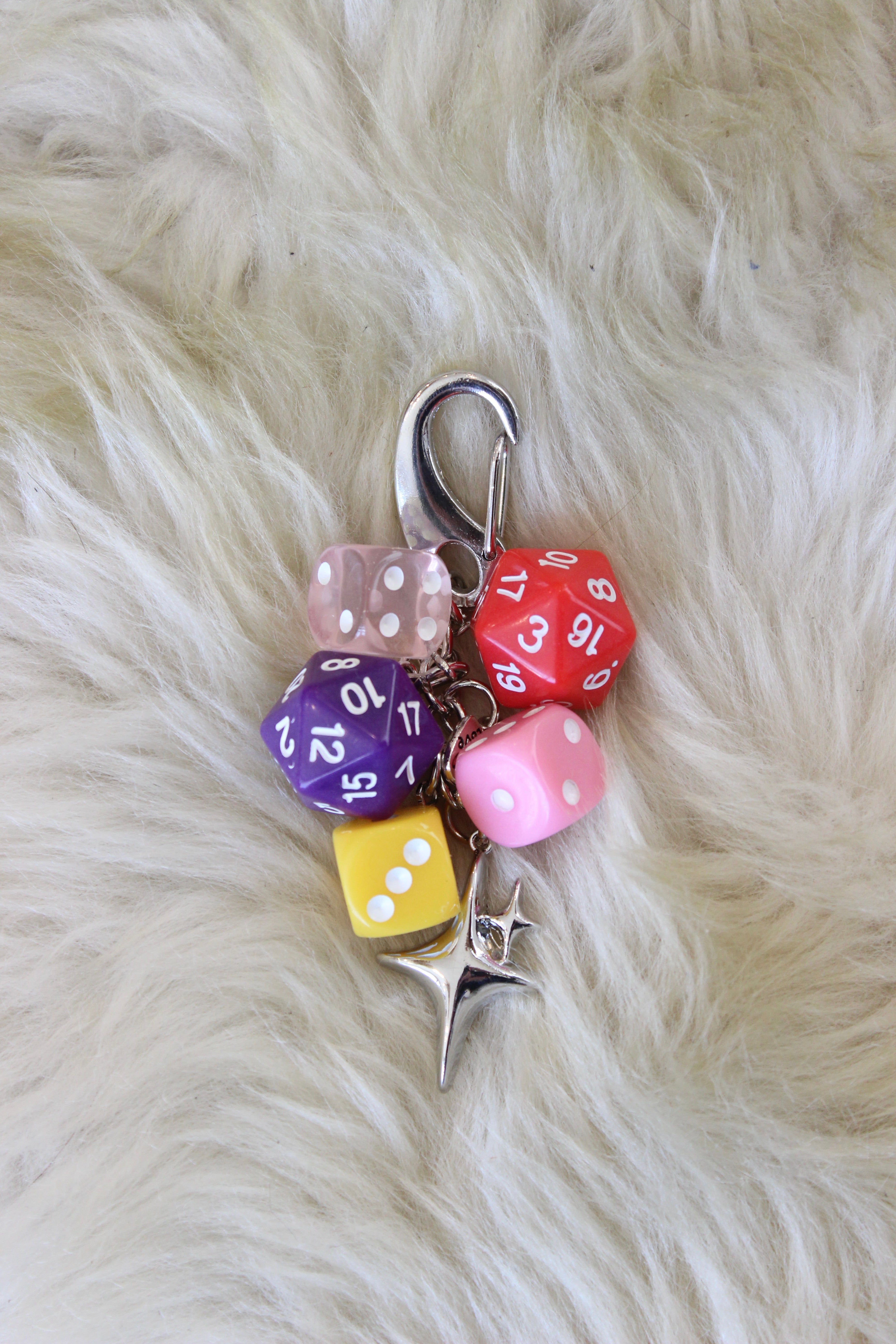 Dice And Star Bag Charm