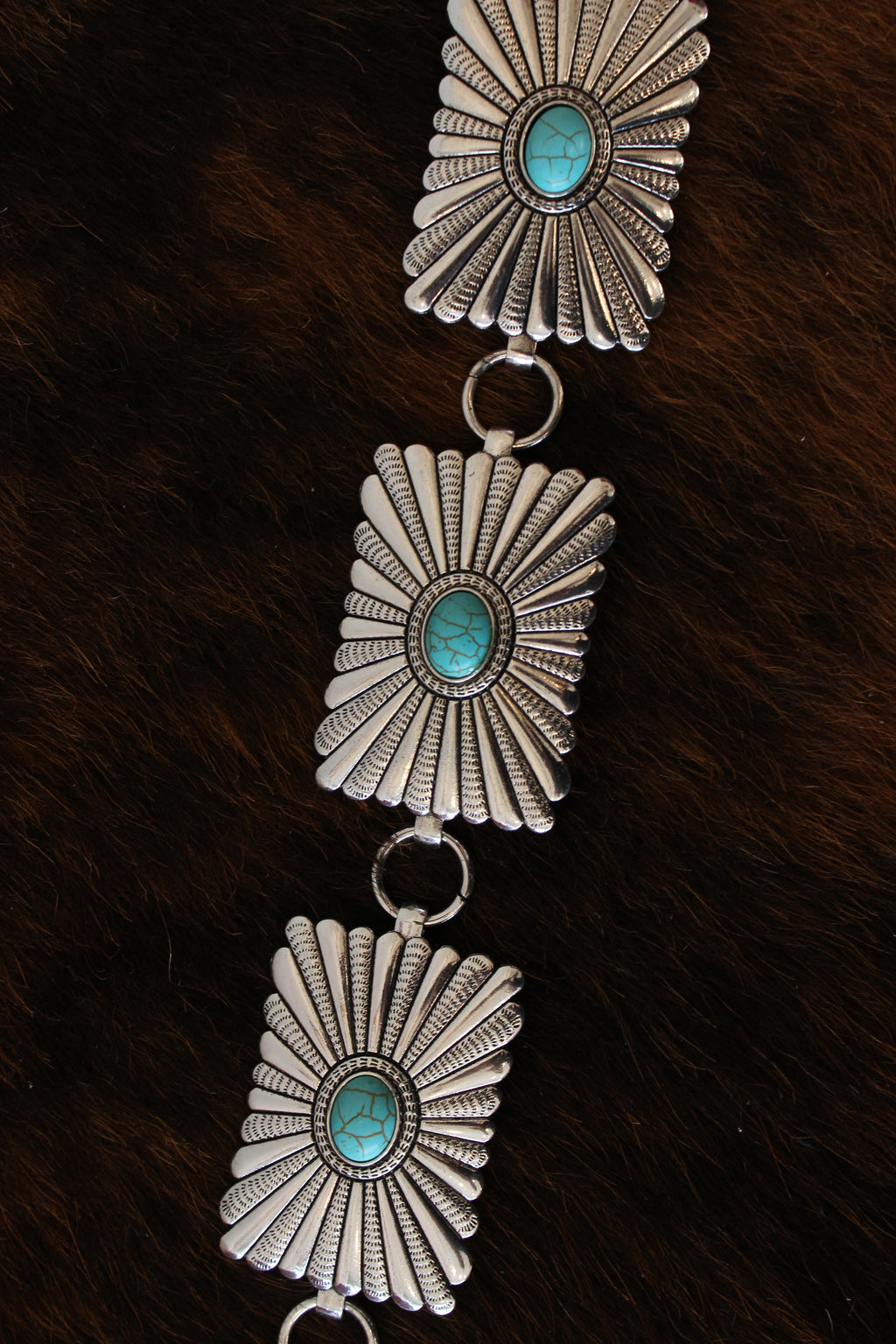 Turquoise Chain Square Belt