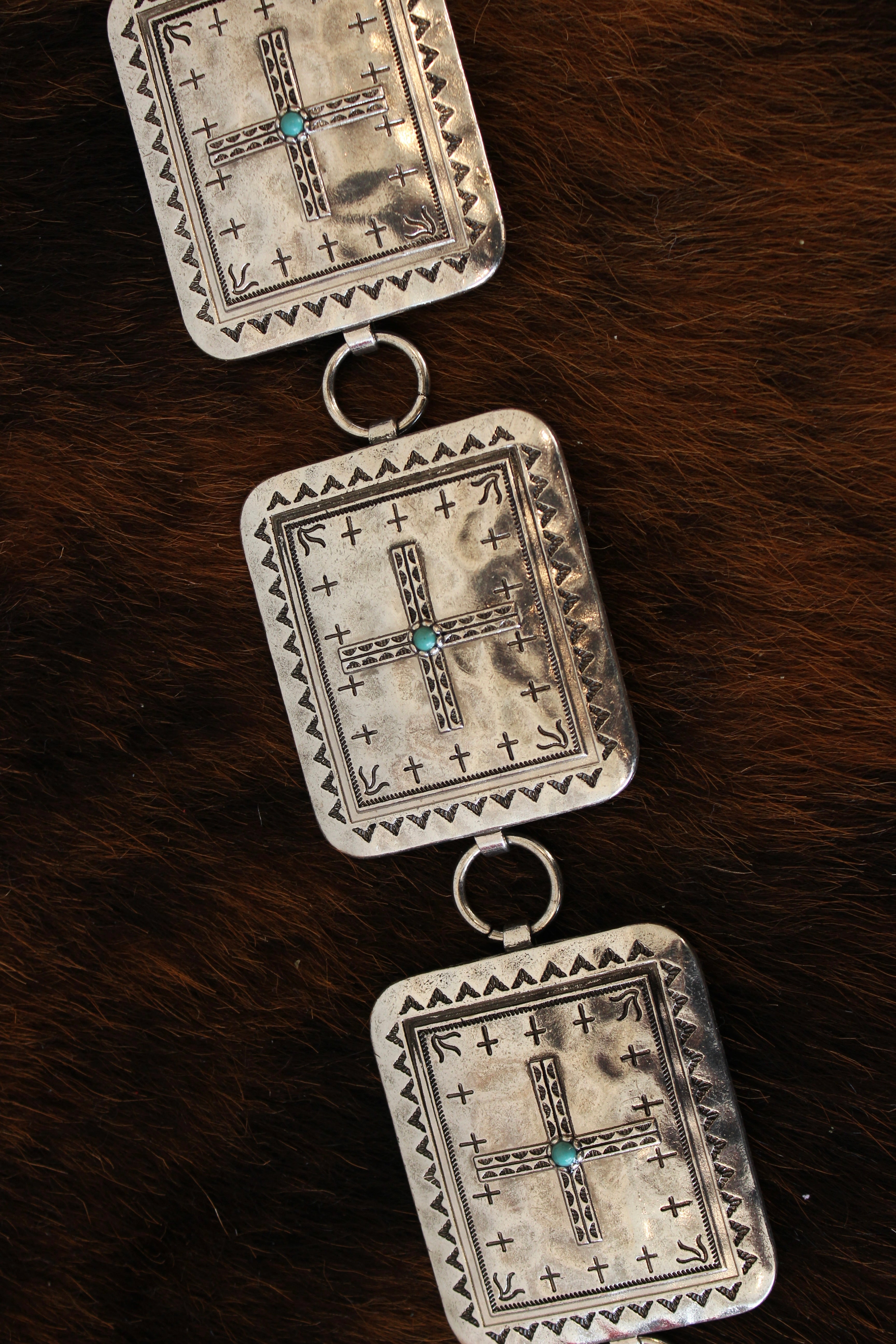 Square Concho Chain Belt
