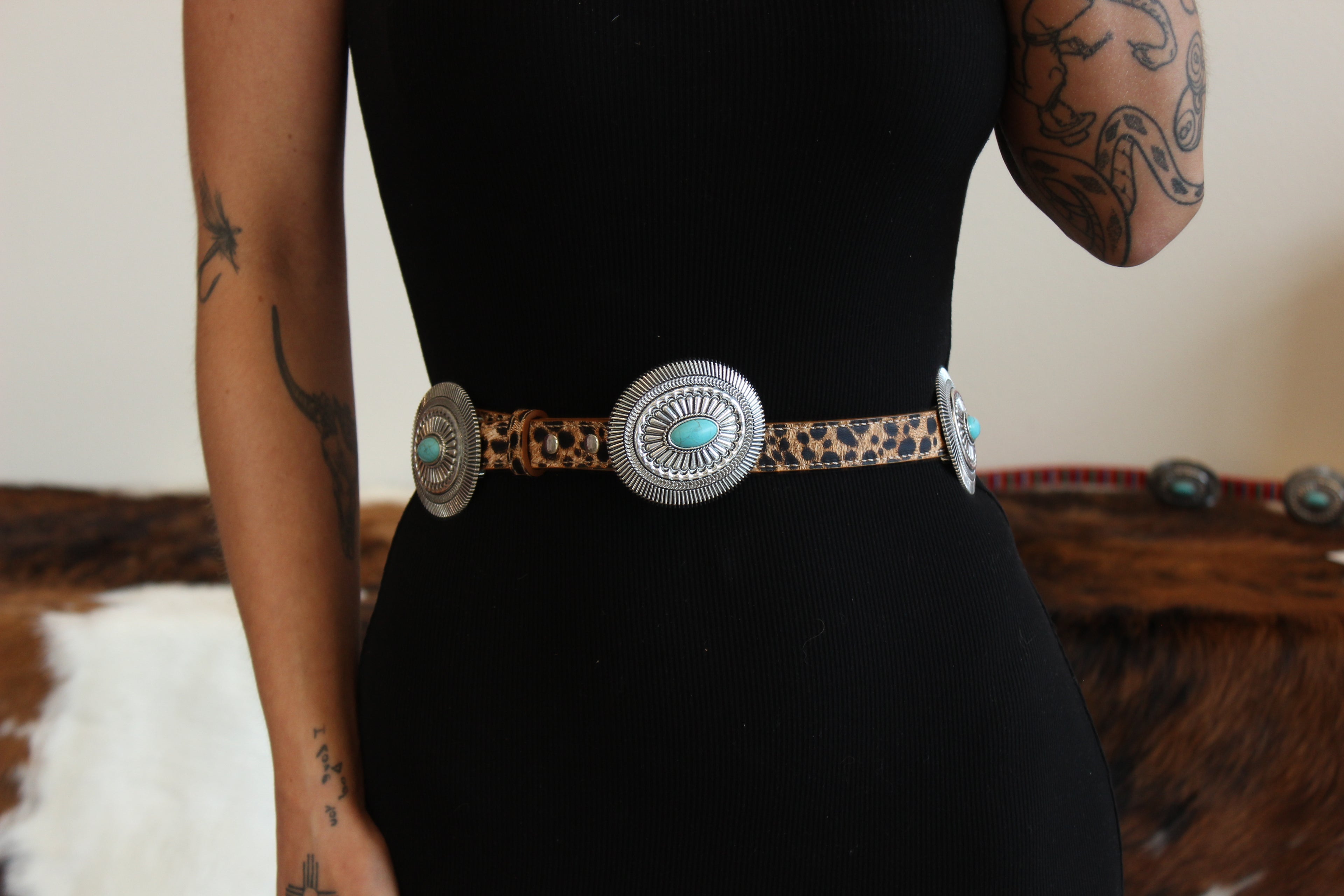 Concho Leather Belt