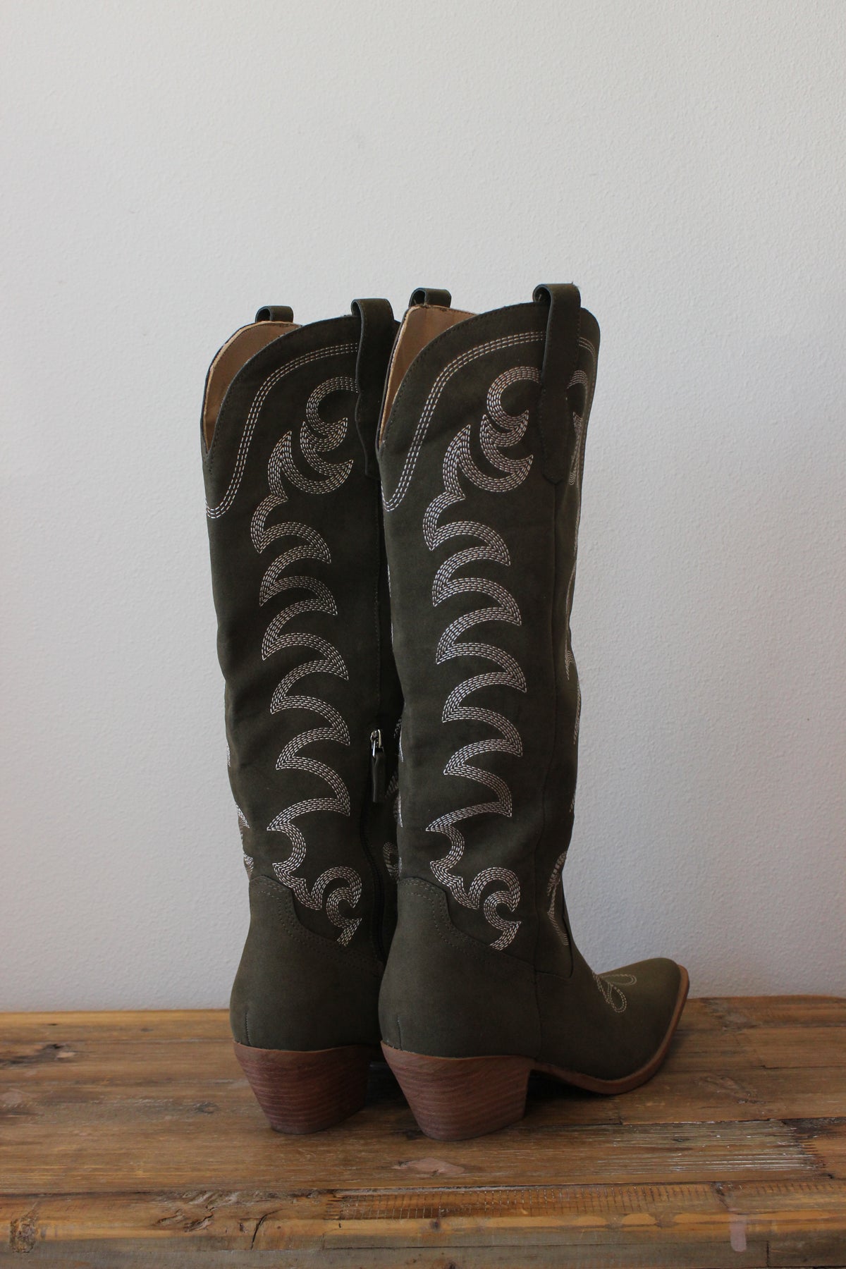 The Western Boot - Olive