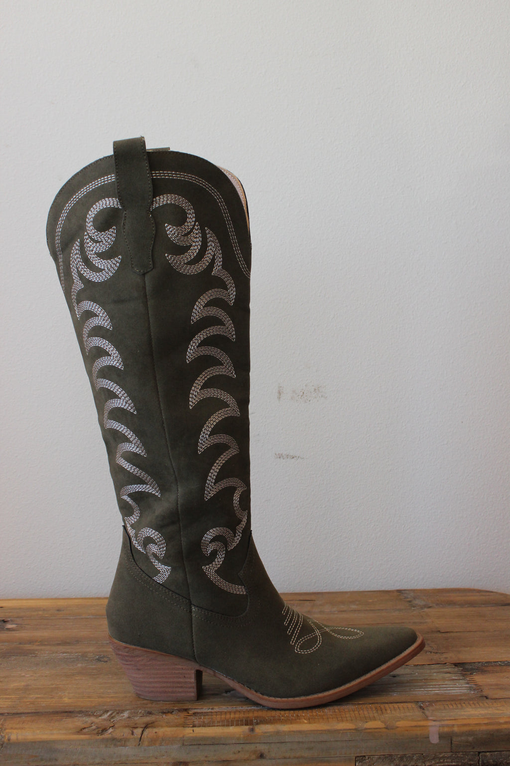 The Western Boot - Olive