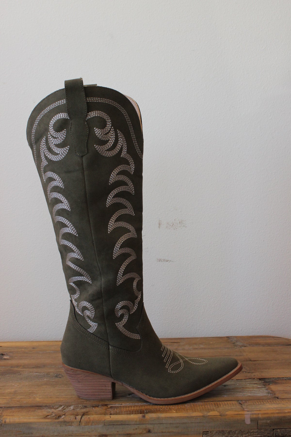 The Western Boot - Olive