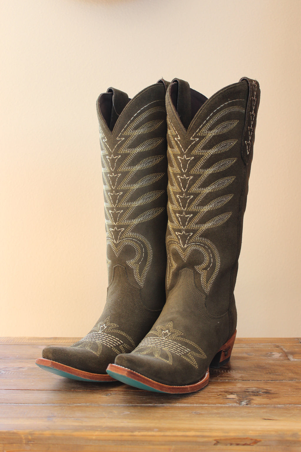 Lane Squash Blossom Boot -Olive