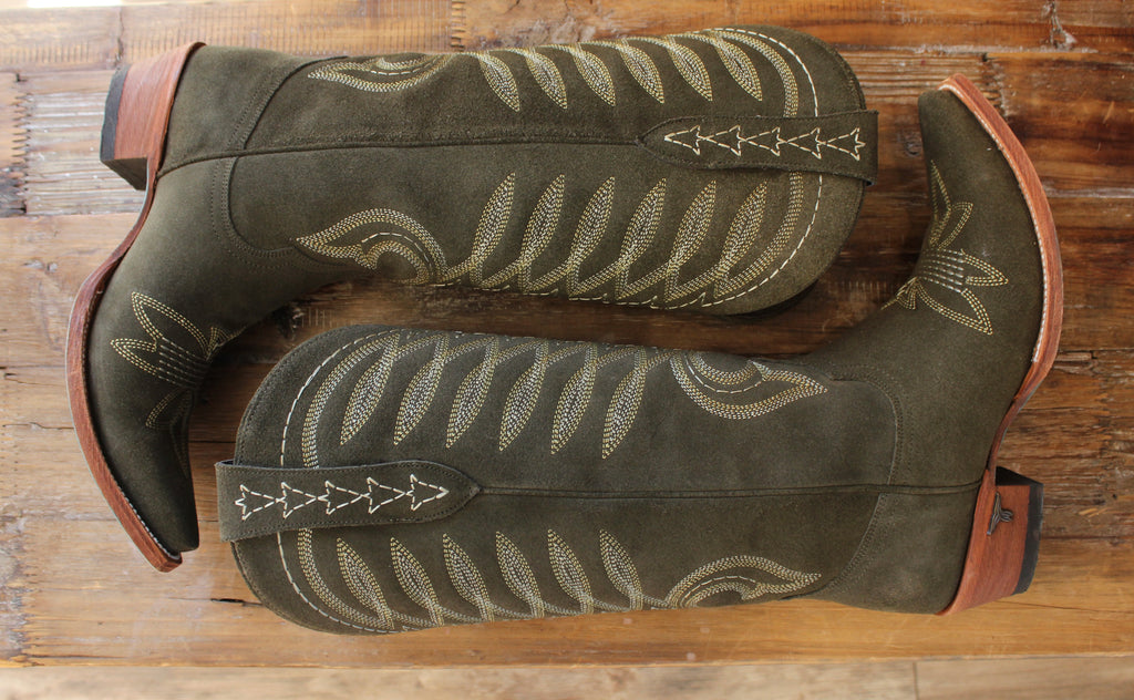 Lane Squash Blossom Boot -Olive