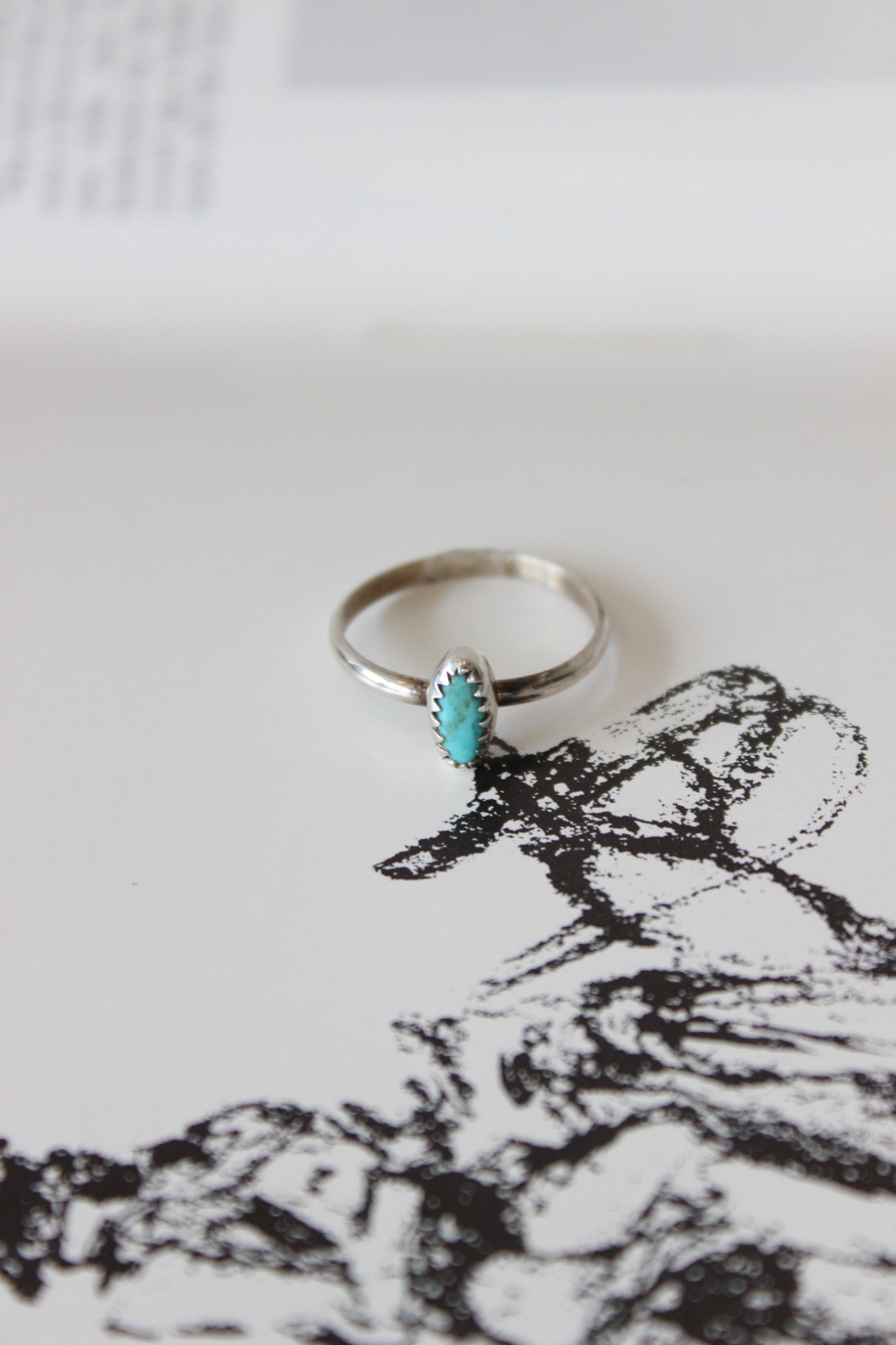 Oval Turq Stacker Ring
