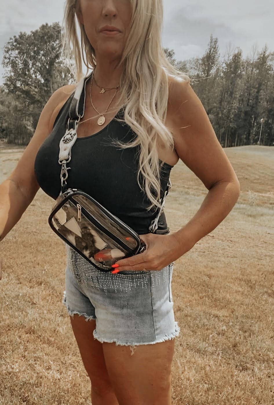 Stadium Bum Bag W/ Cowhide Strap