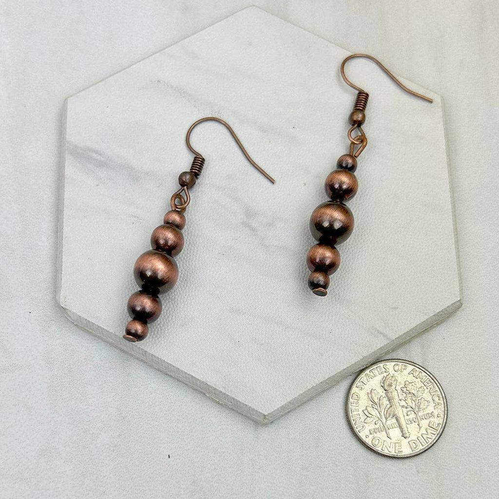 Silver Pearl Bead Earrings