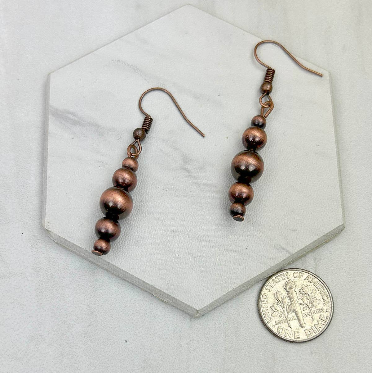 Silver Pearl Bead Earrings