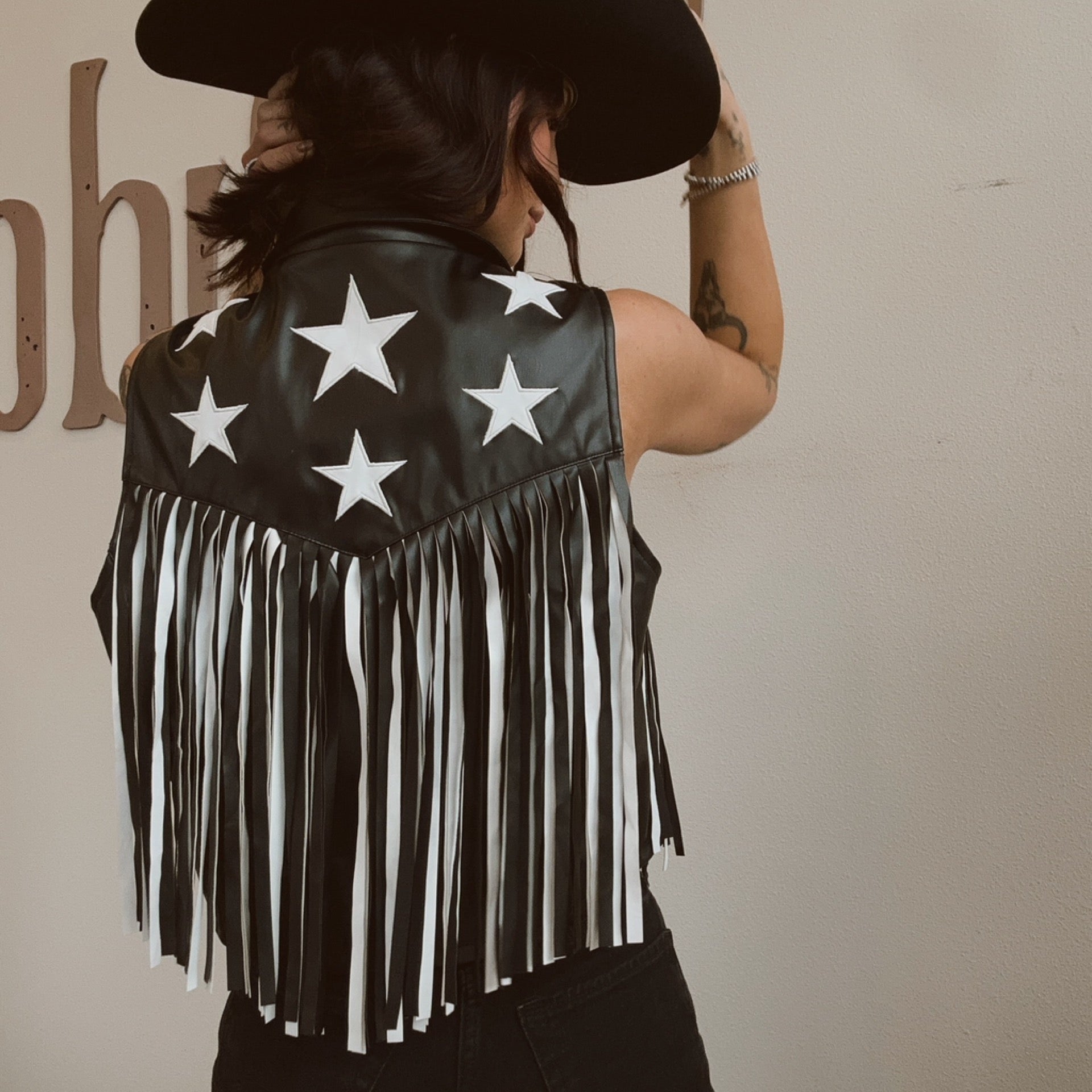 Leather Fringe Vest