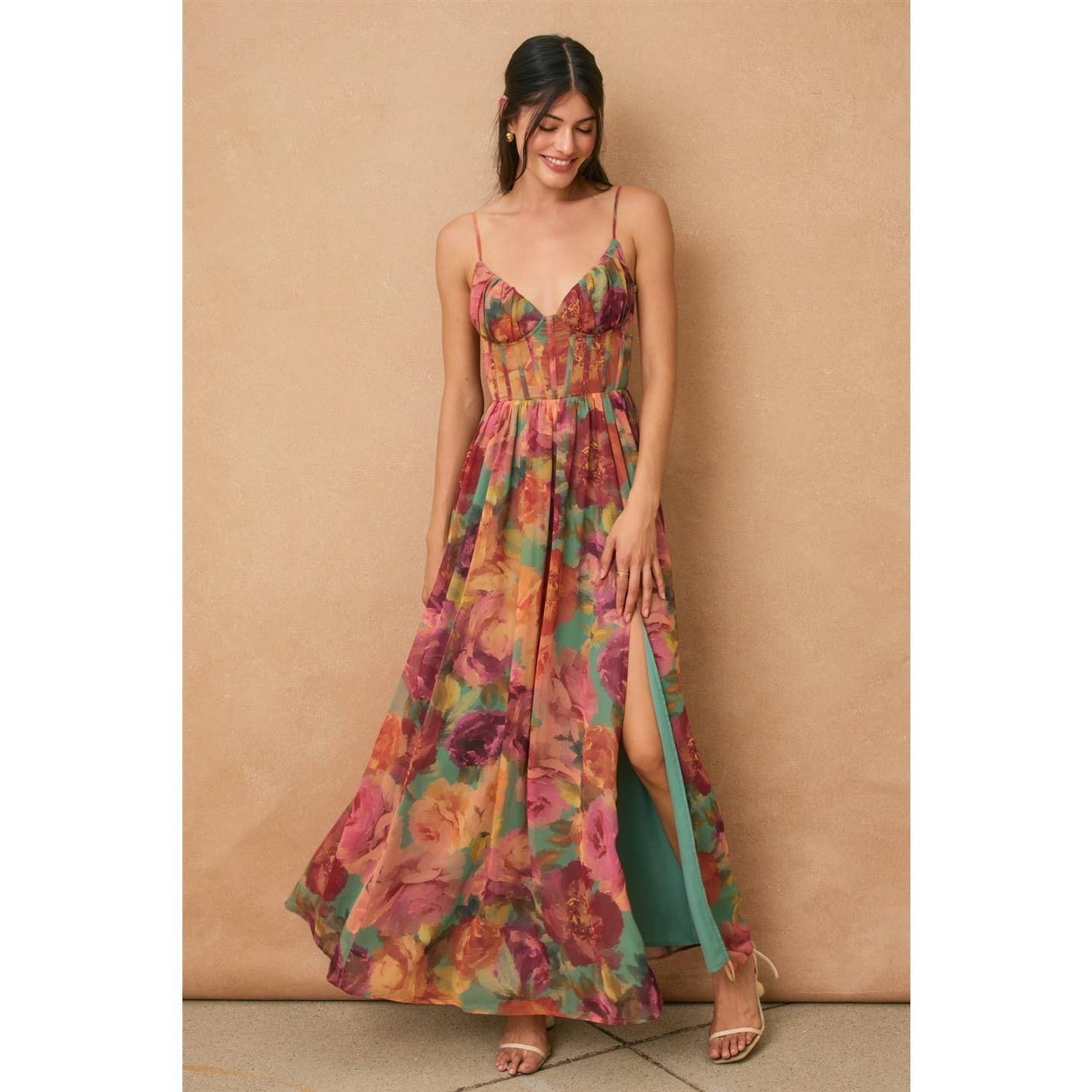 Flower Garden Corset Maxi