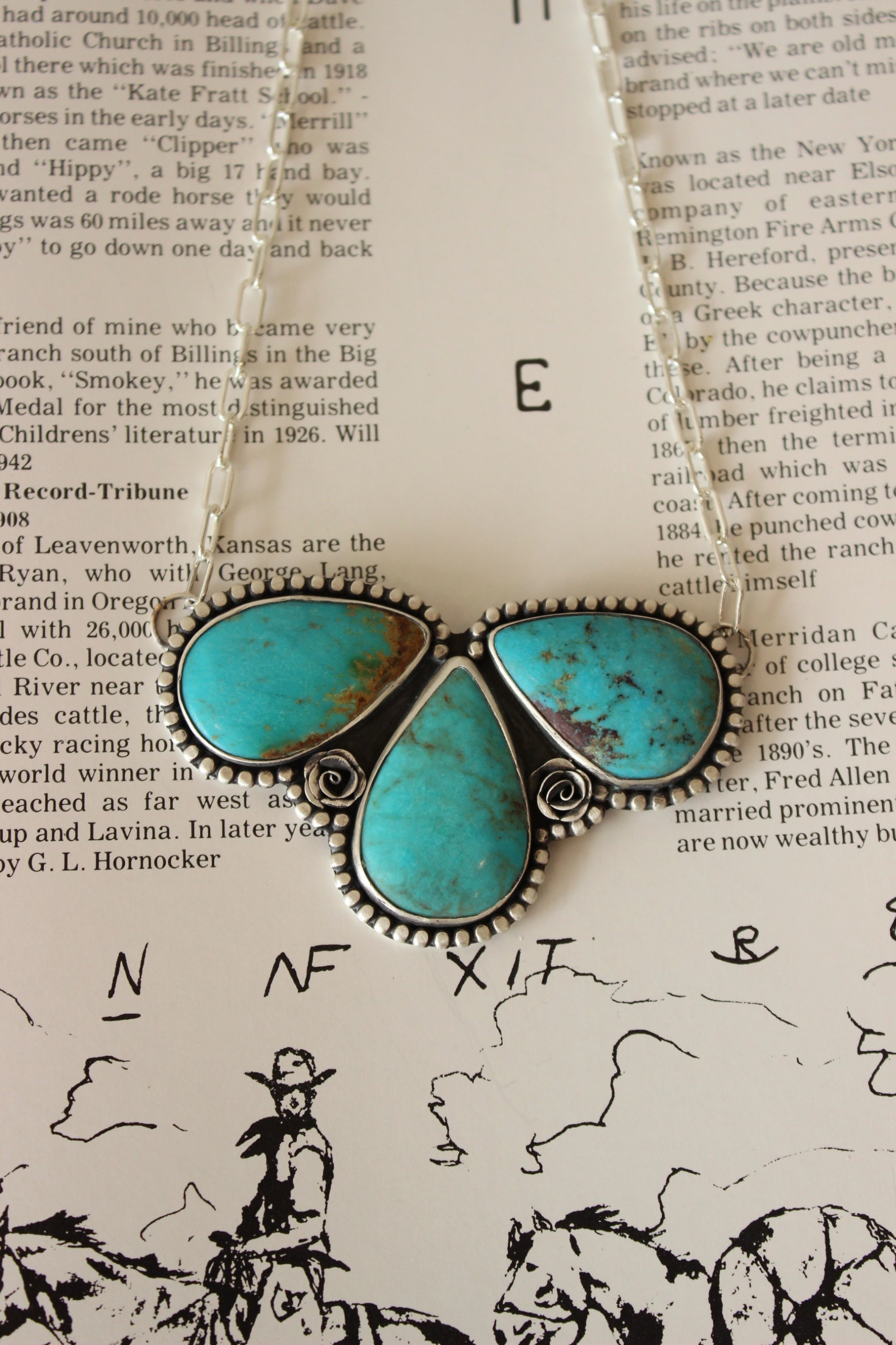 Tyron 3 Stone Necklace