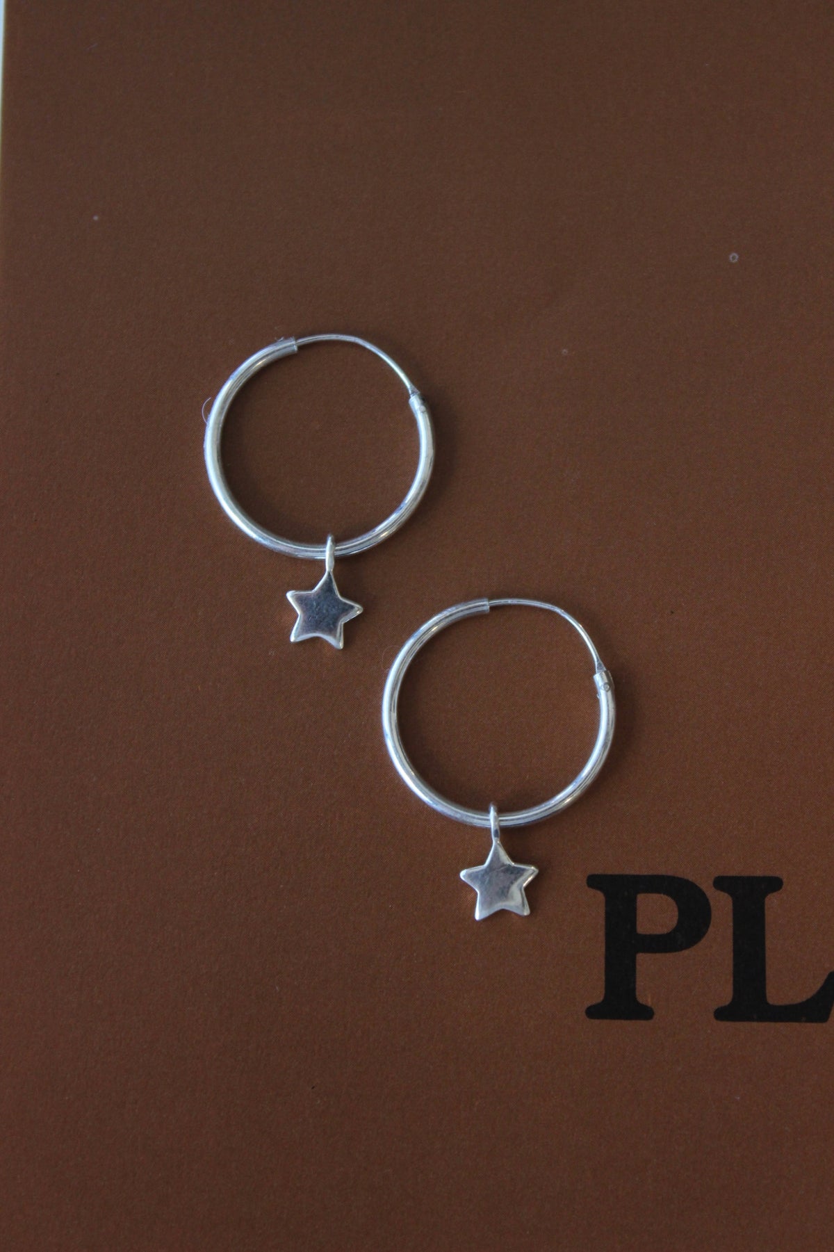 Sterling Star Hoops